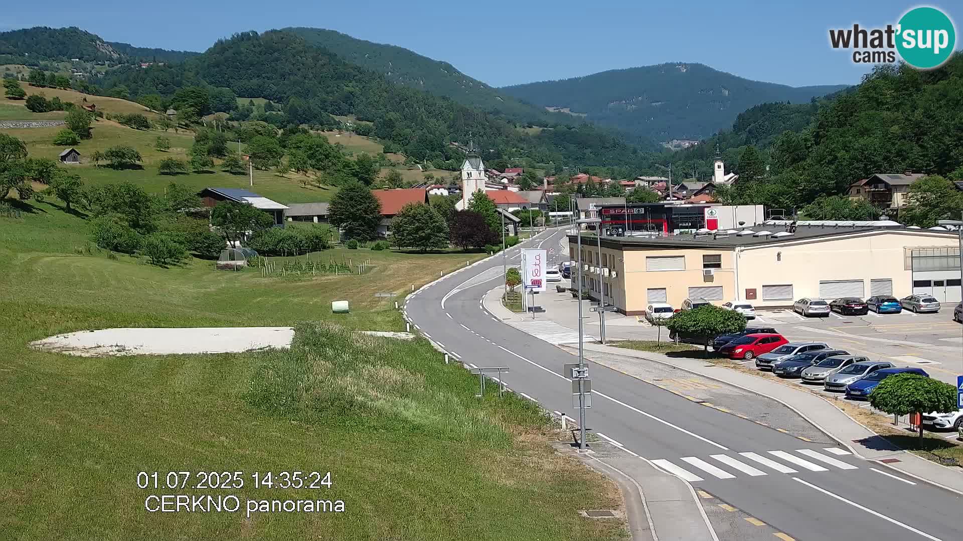 Cerkno city entrance Live Webcam