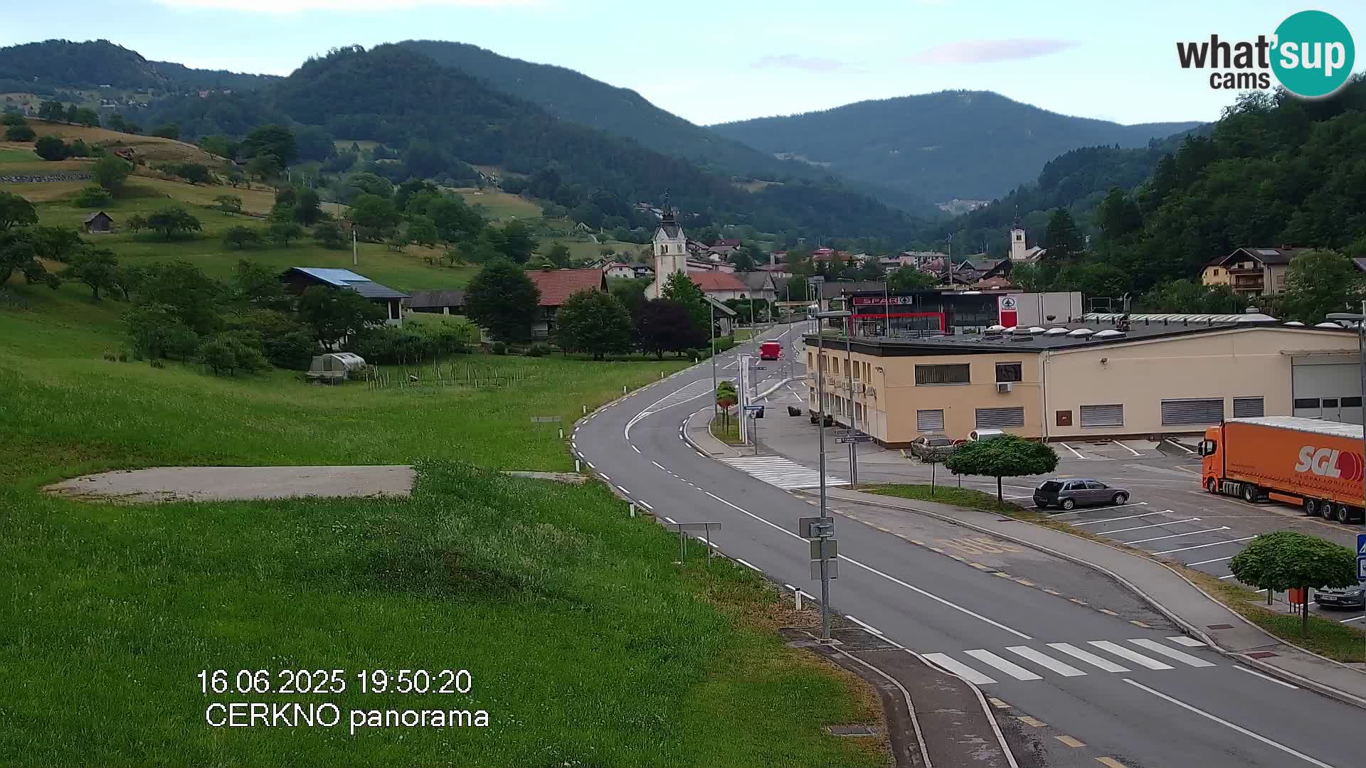 Cerkno city entrance Live Webcam