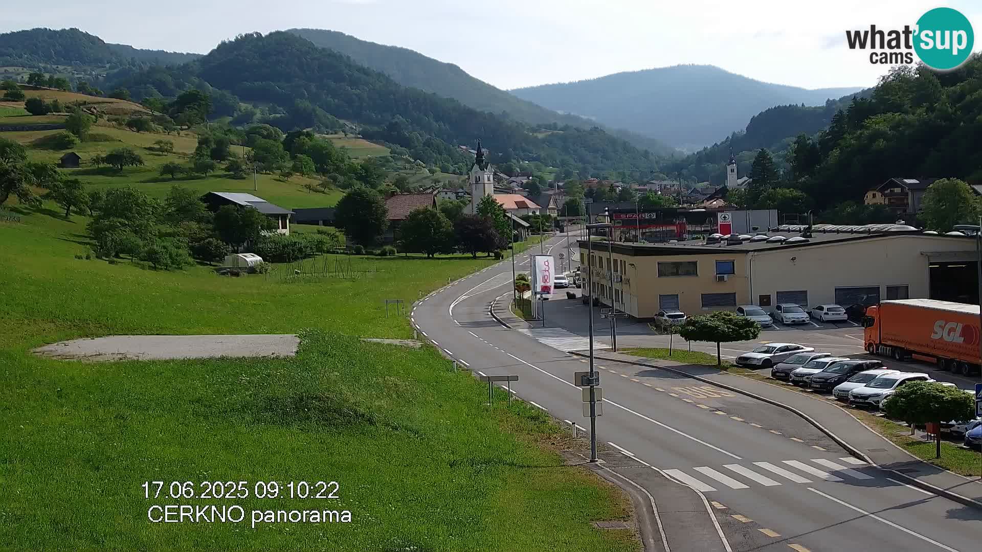 Cerkno city entrance Live Webcam