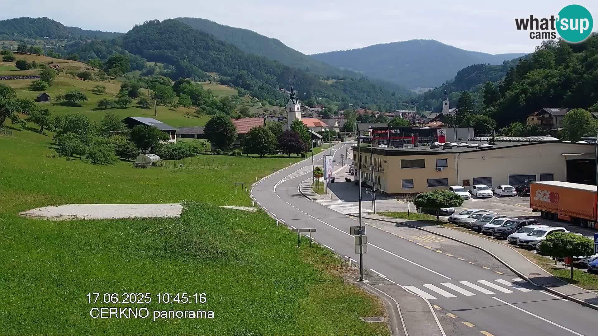 Cerkno entrada a la ciudad Webcam en vivo