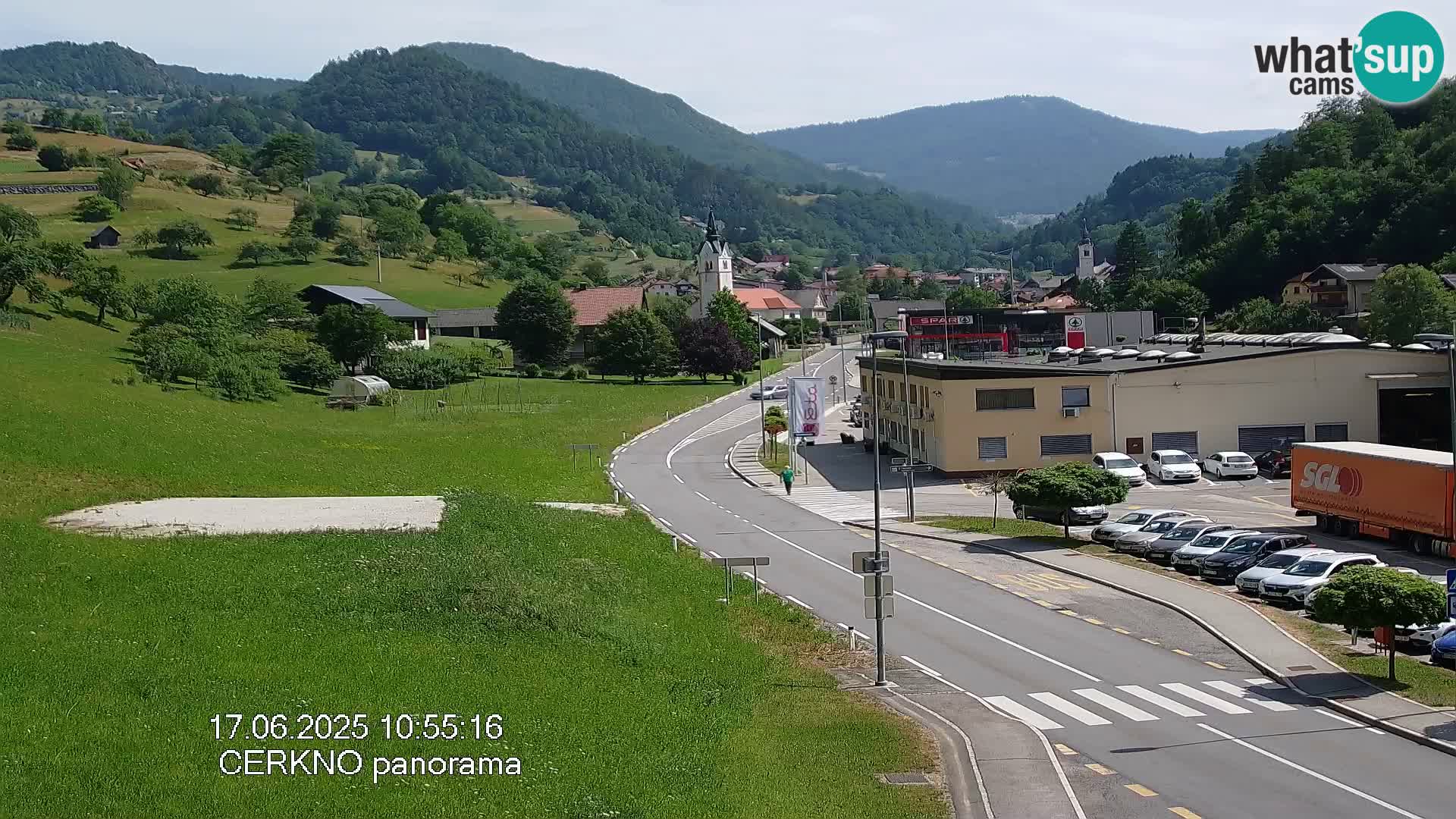 Cerkno city entrance Live Webcam
