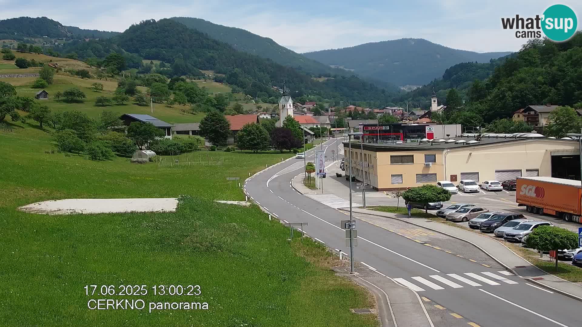 Cerkno entrada a la ciudad Webcam en vivo