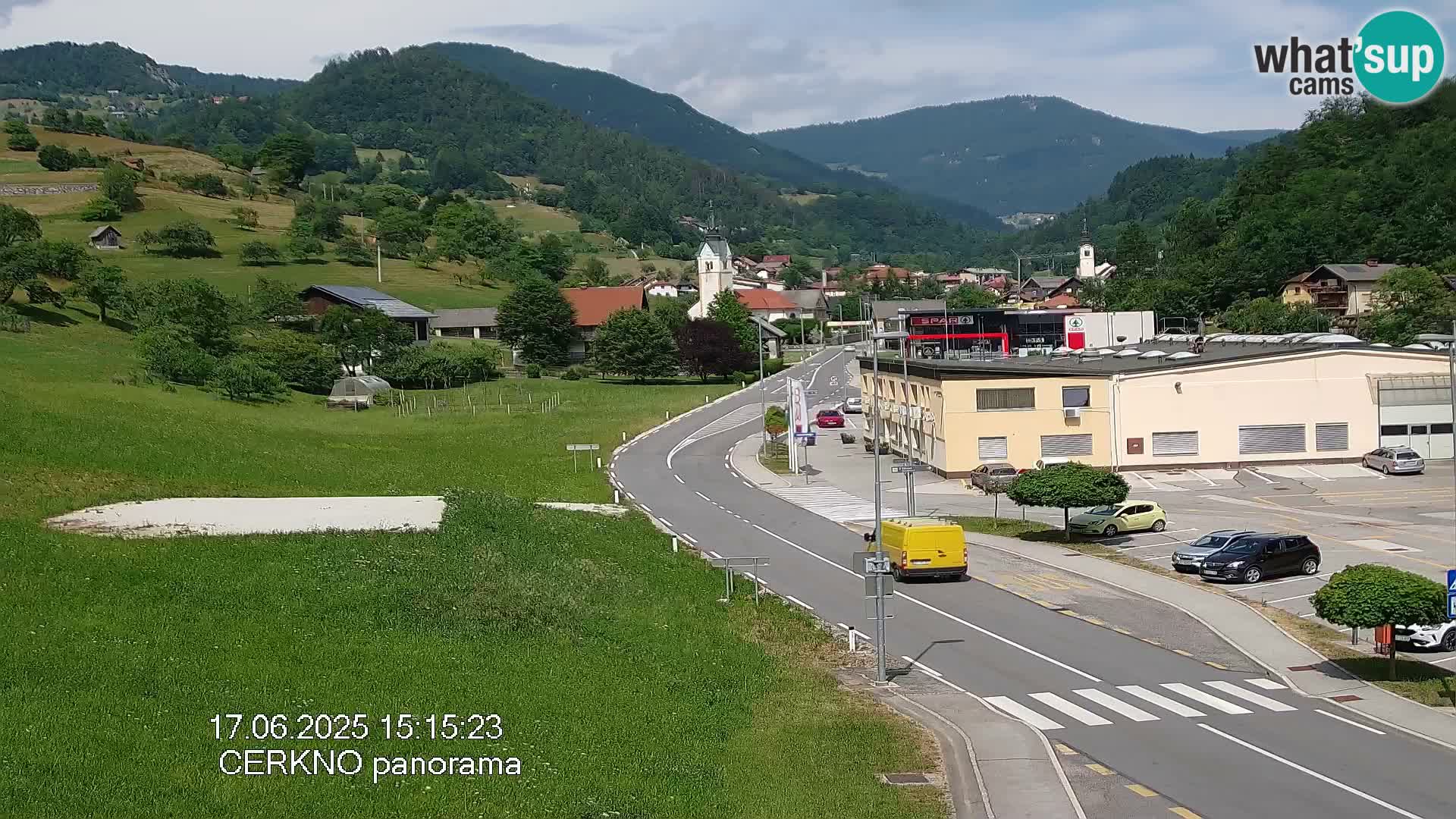 Cerkno city entrance Live Webcam