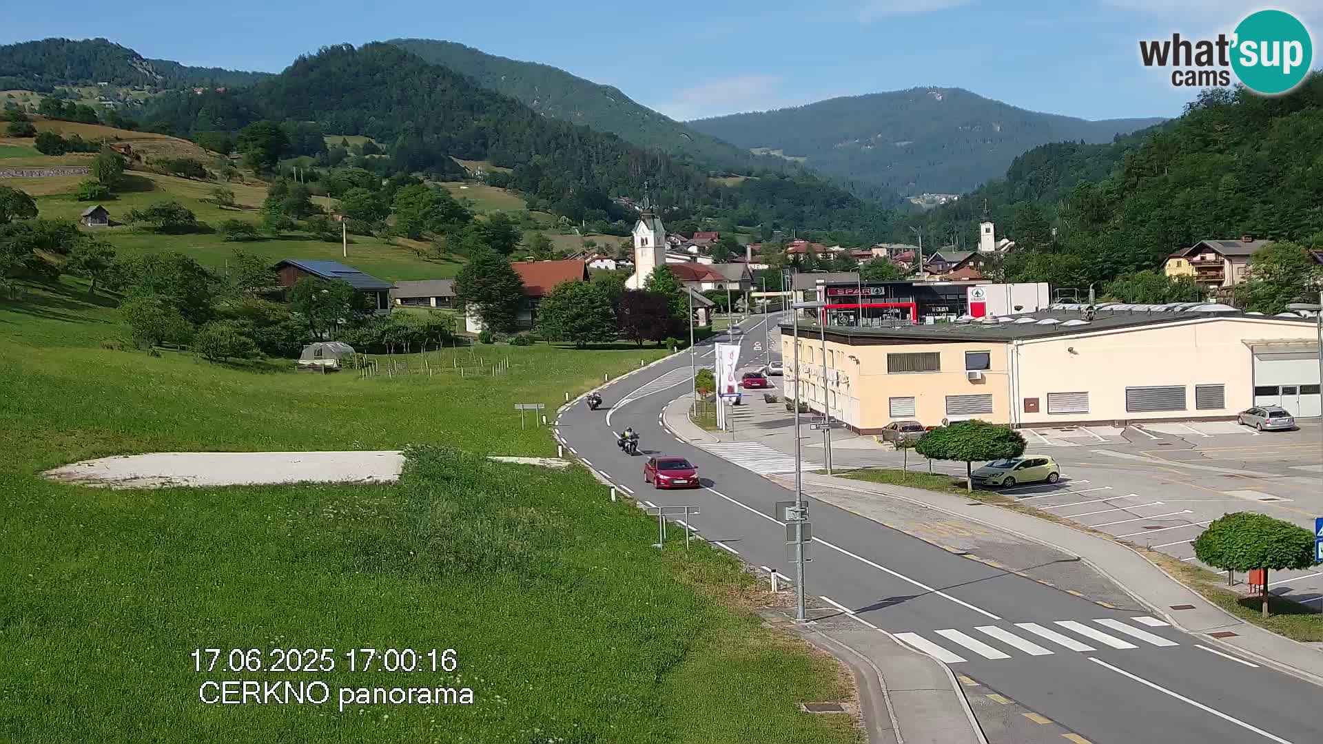 Cerkno city entrance Live Webcam