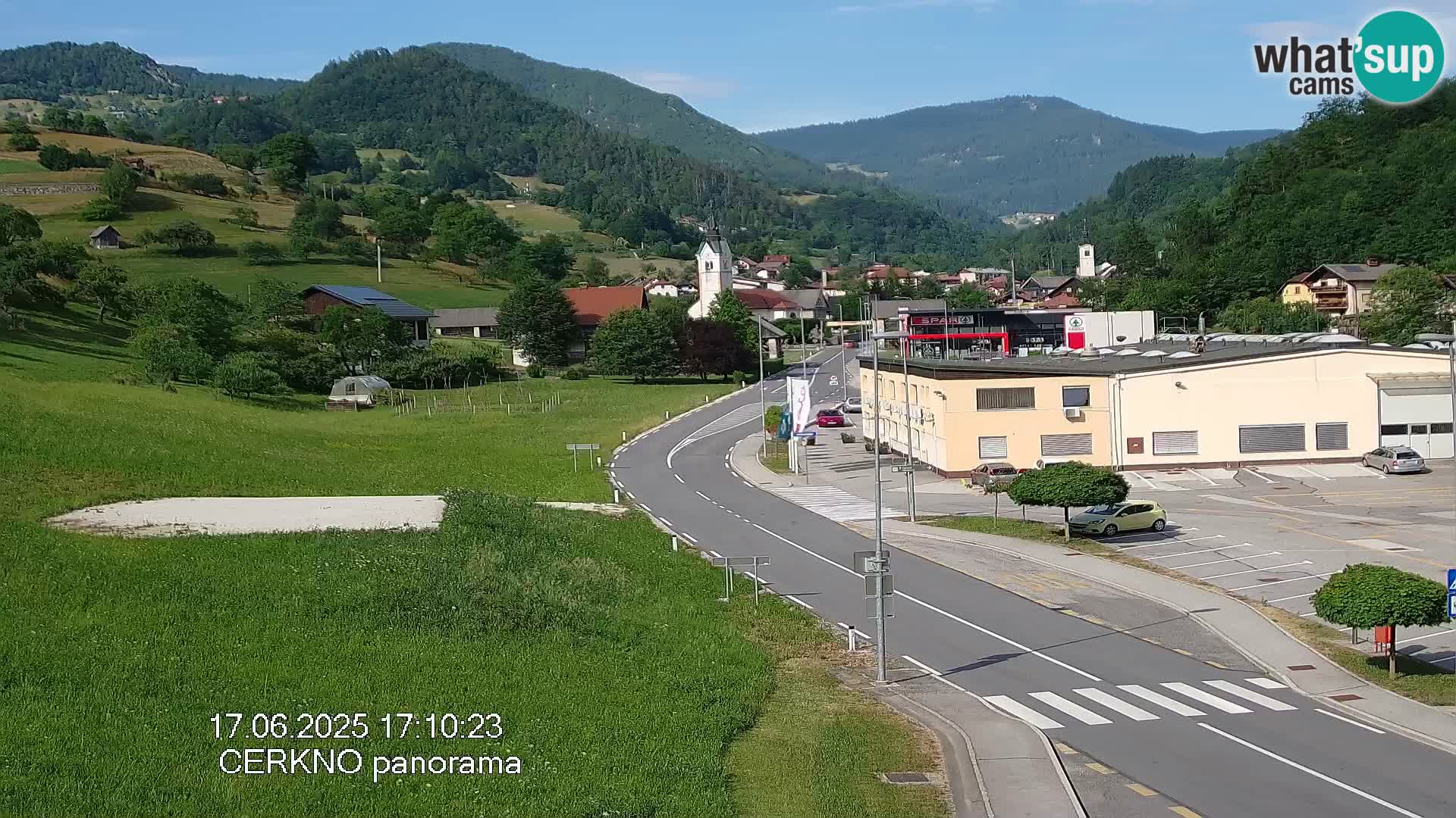 Cerkno entrada a la ciudad Webcam en vivo