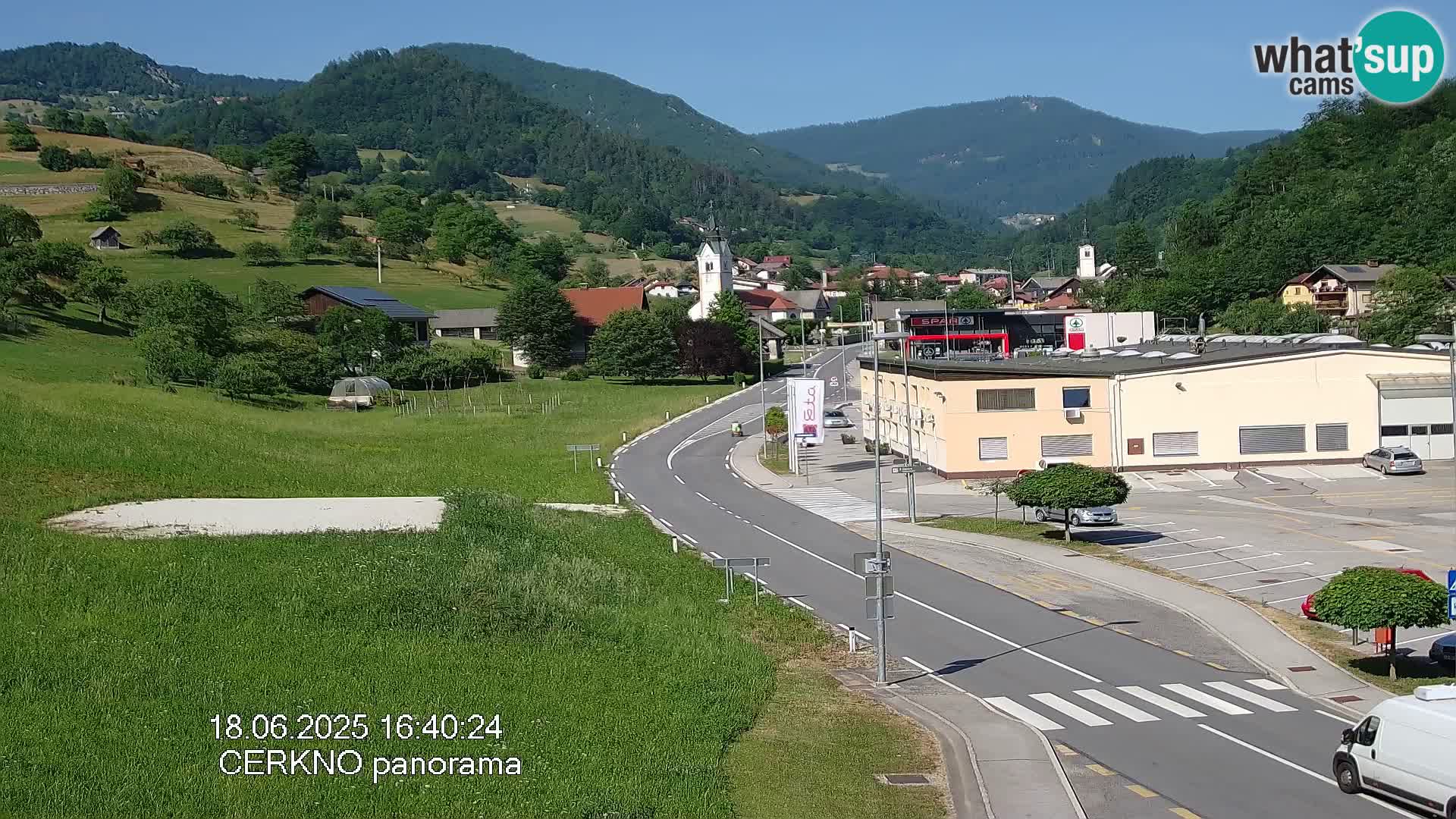 Cerkno entrada a la ciudad Webcam en vivo