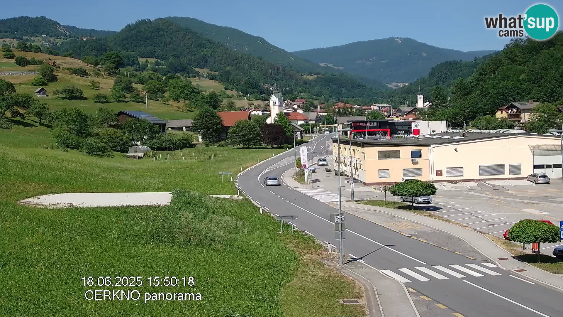 Cerkno city entrance Live Webcam