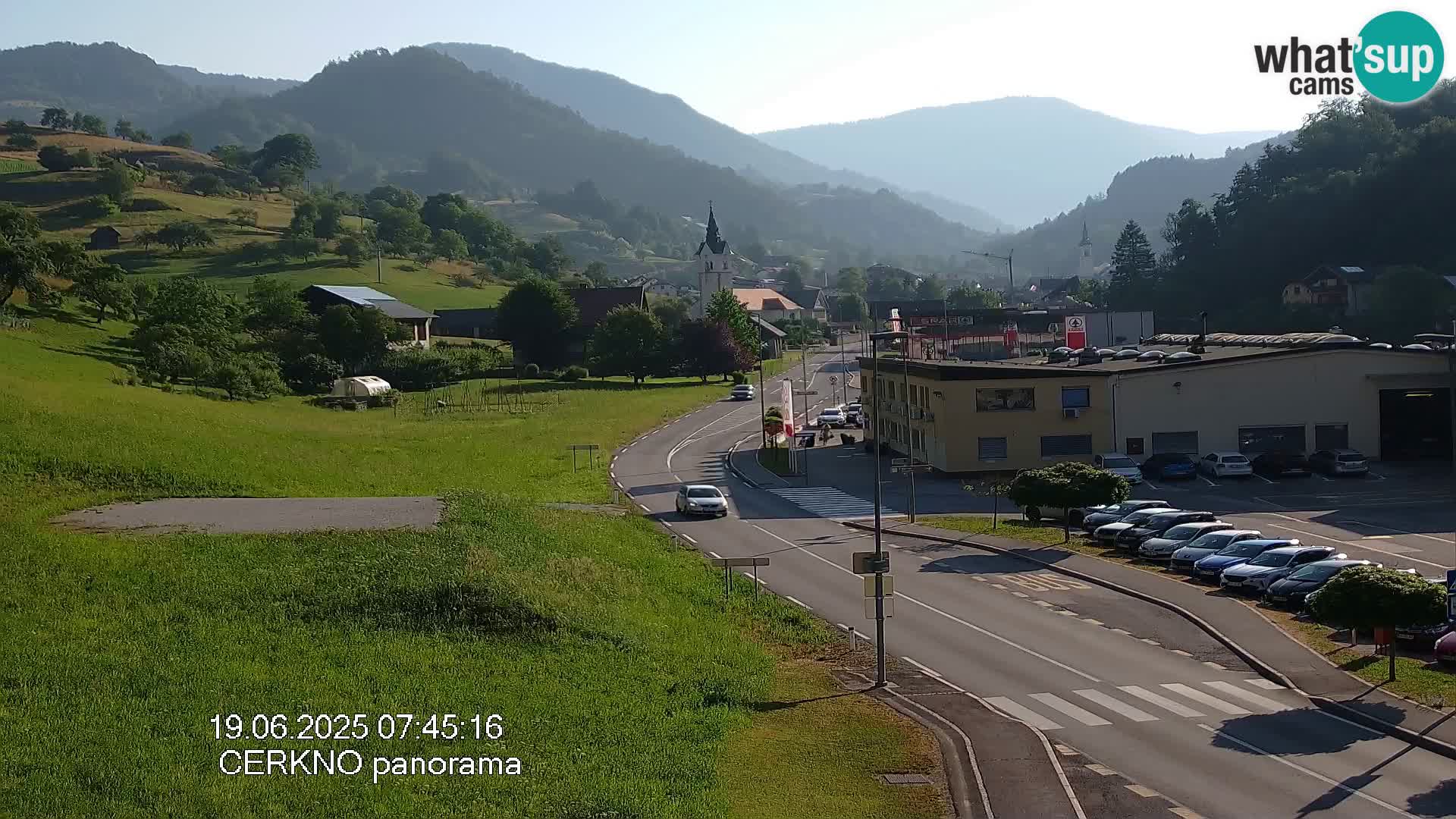 Cerkno city entrance Live Webcam