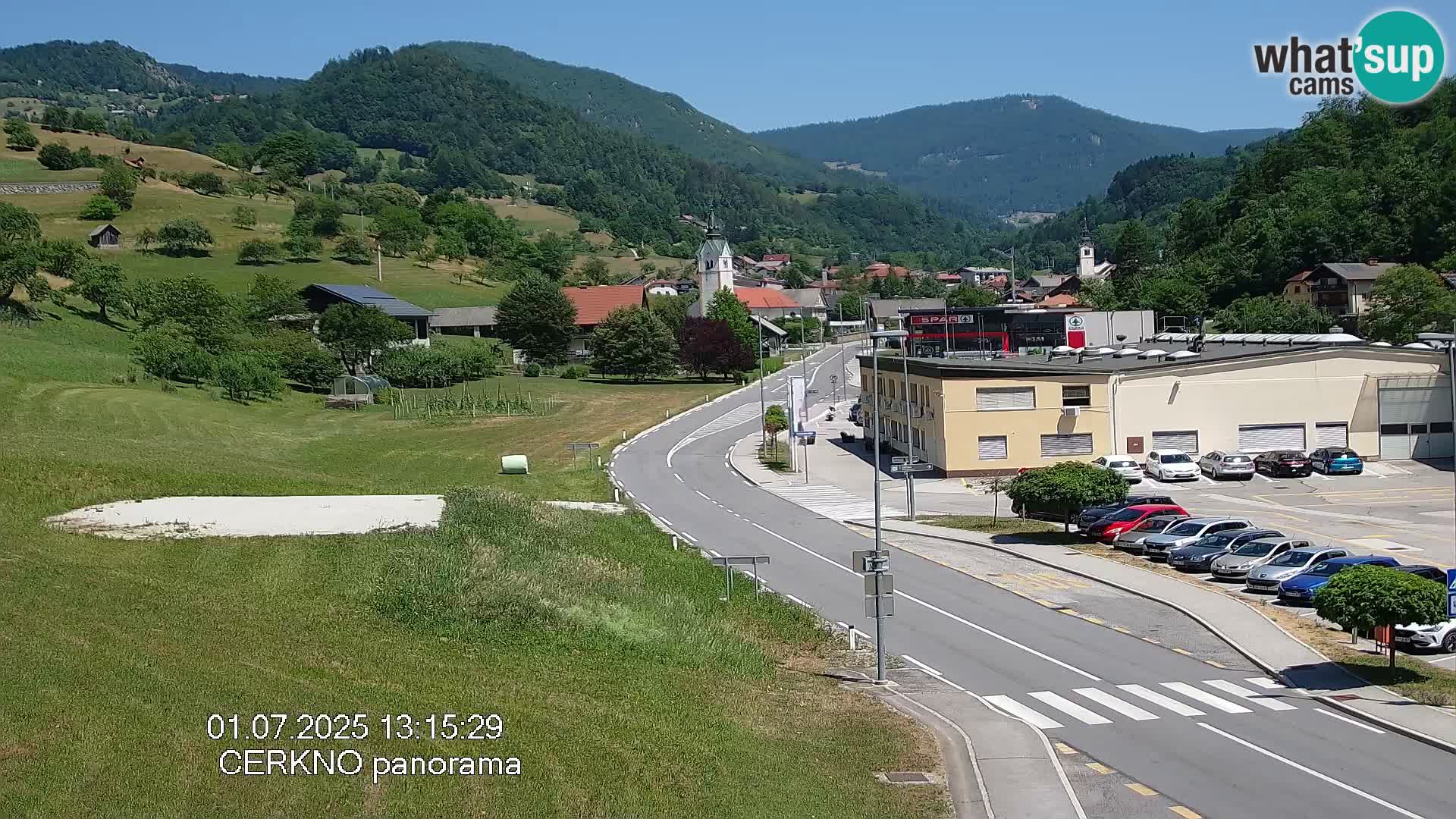 Cerkno city entrance Live Webcam
