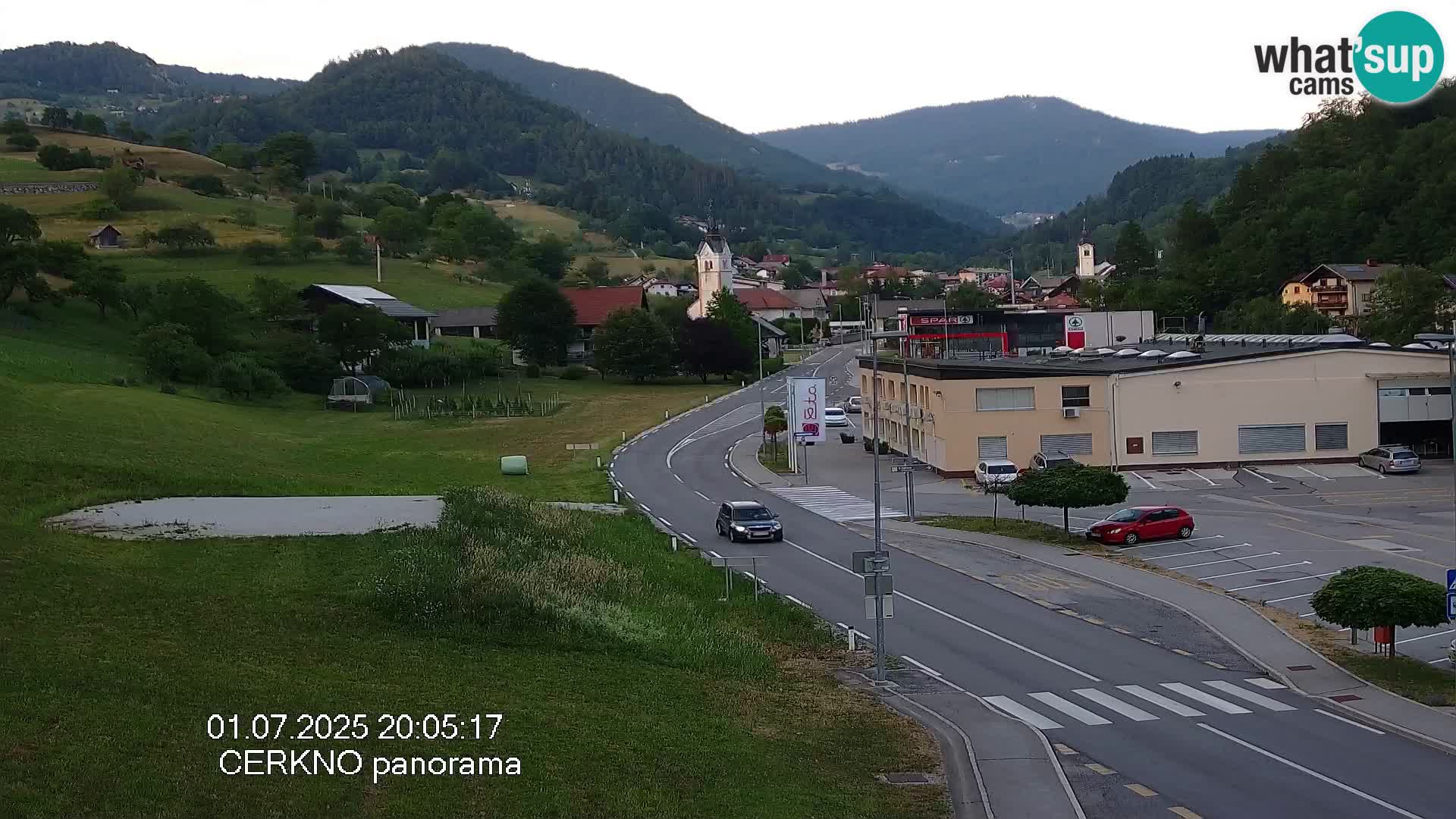 Cerkno entrada a la ciudad Webcam en vivo