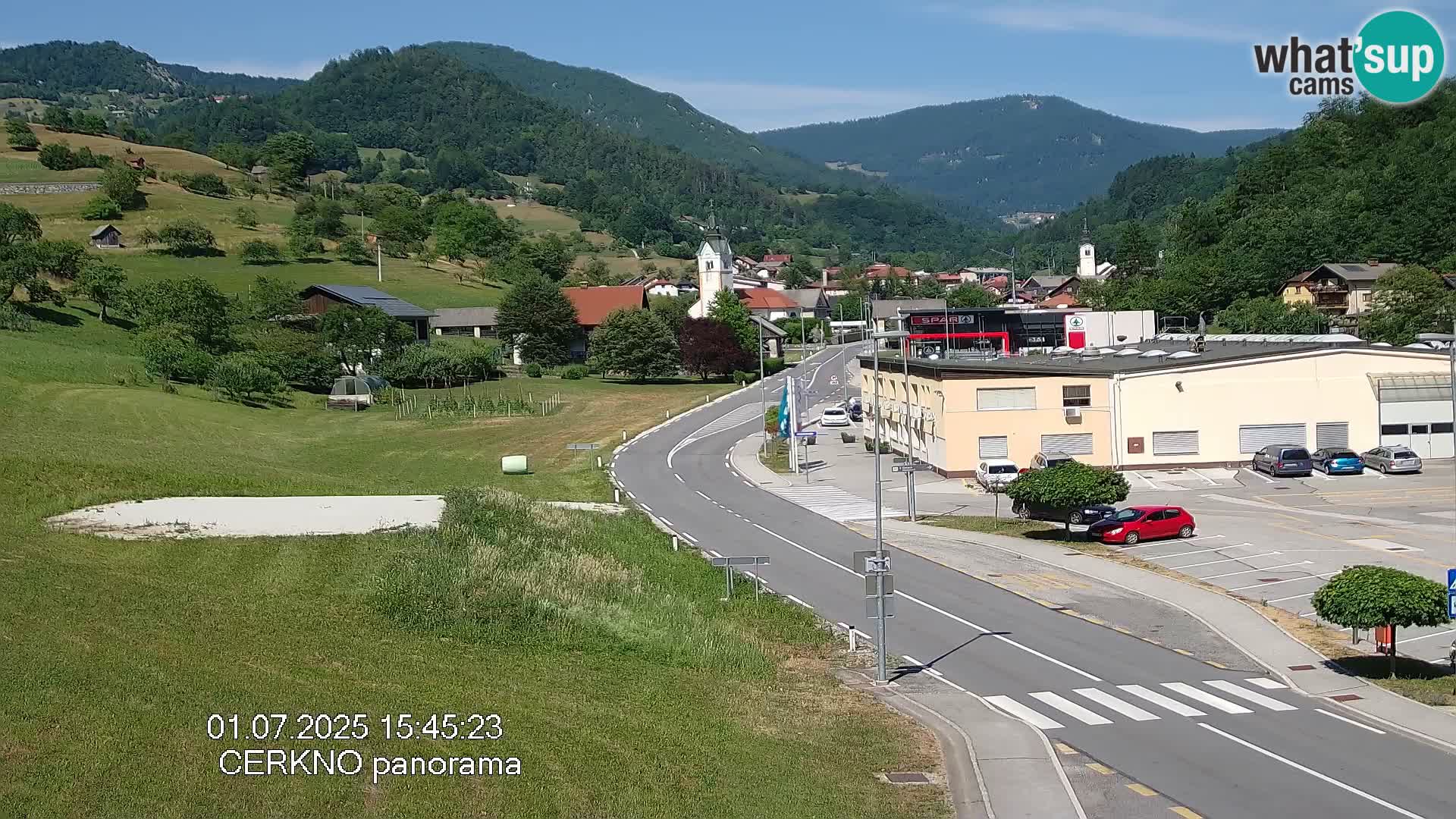 Cerkno entrada a la ciudad Webcam en vivo