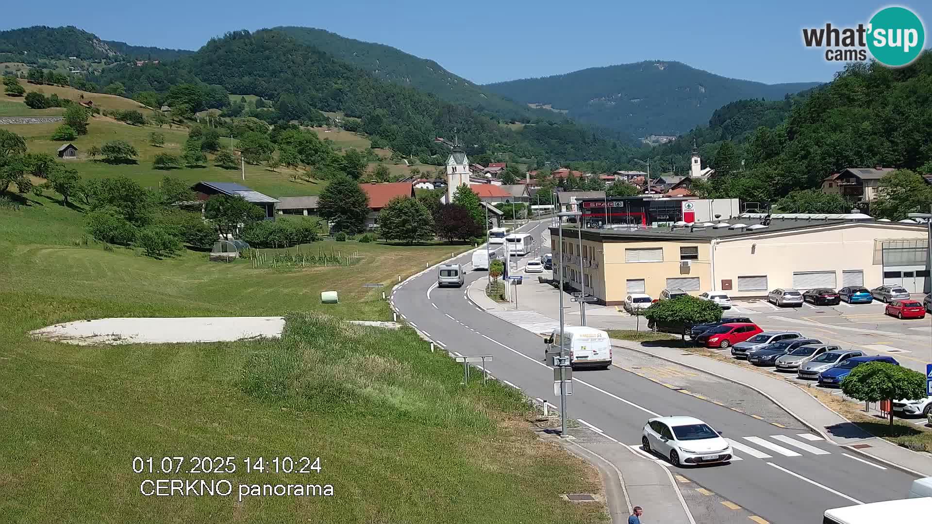 Cerkno entrada a la ciudad Webcam en vivo