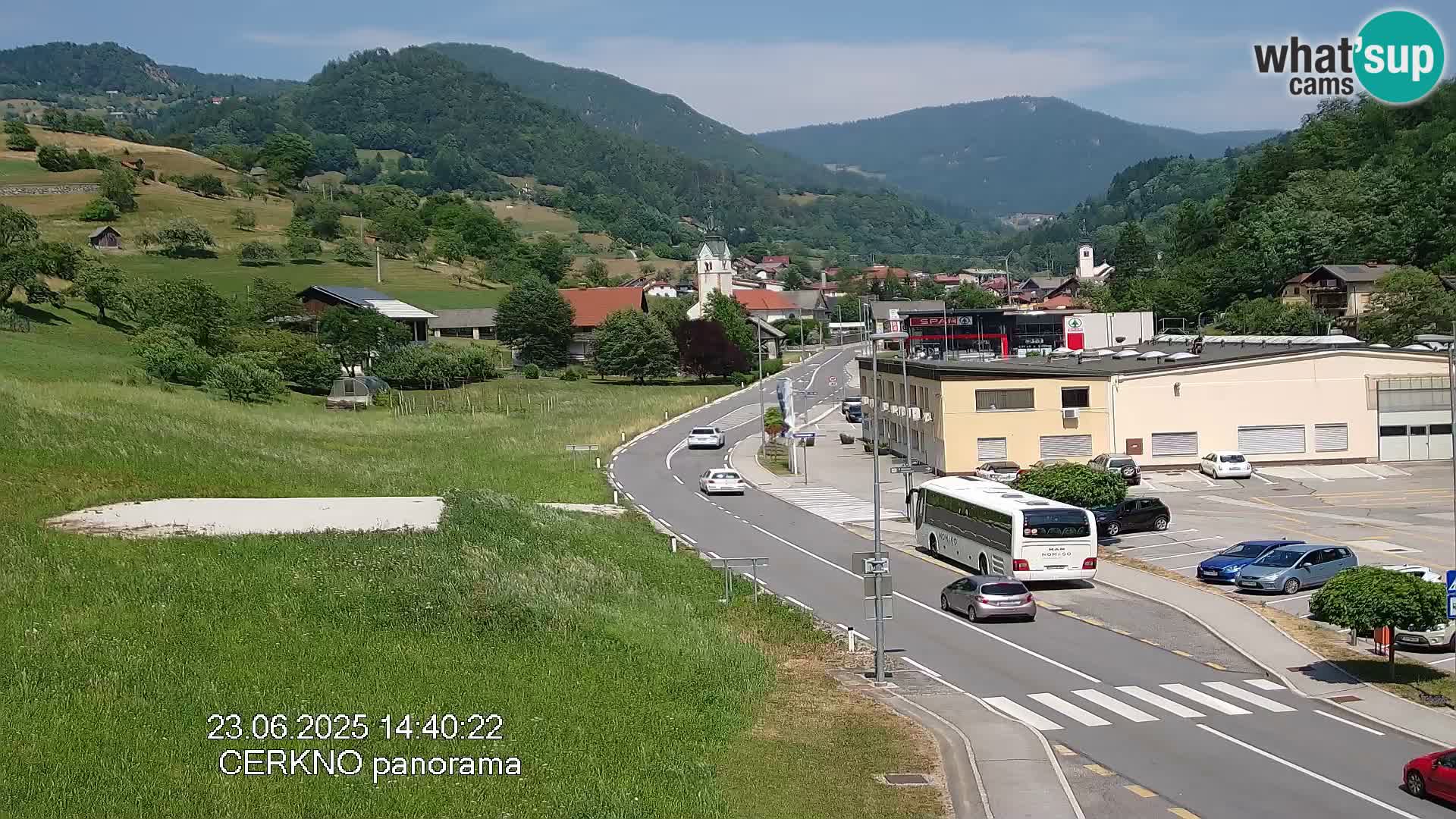 Cerkno entrada a la ciudad Webcam en vivo