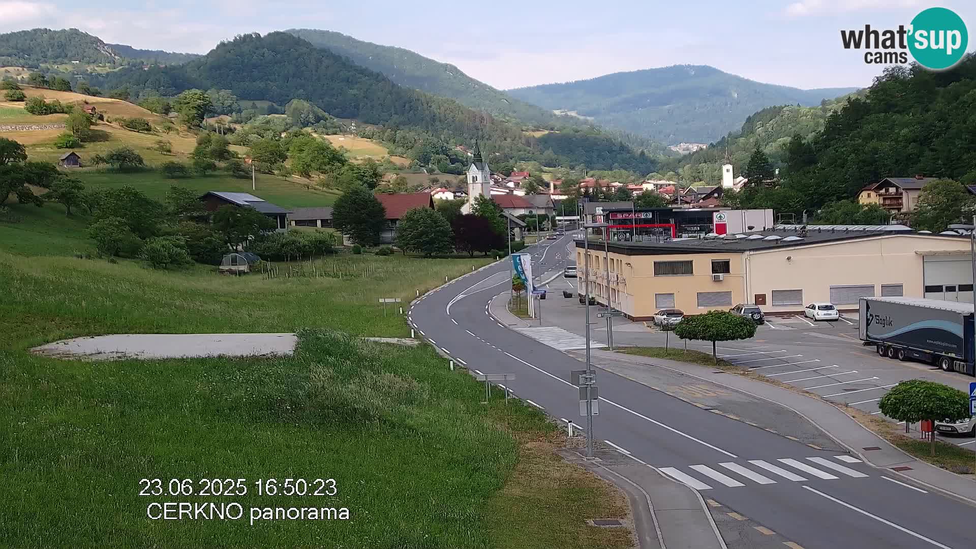 Cerkno city entrance Live Webcam