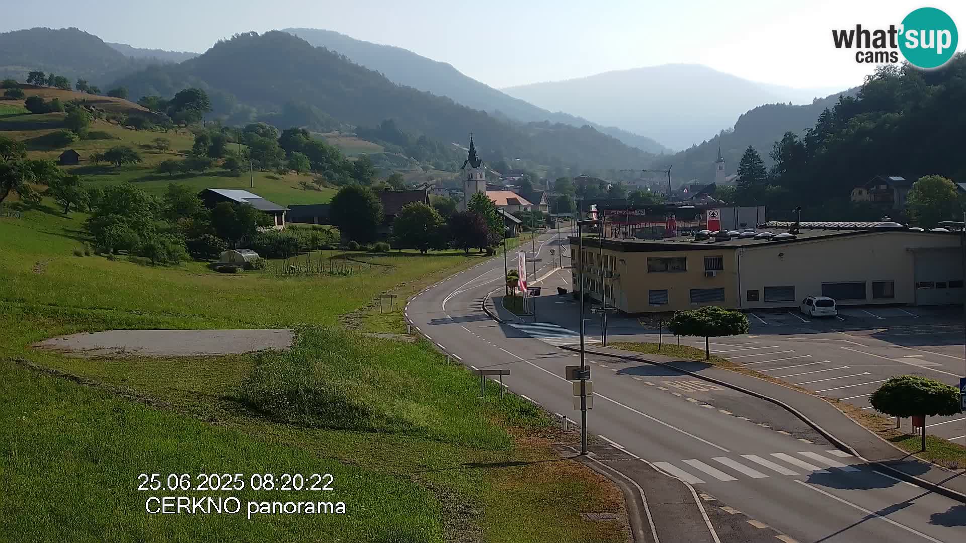 Cerkno city entrance Live Webcam