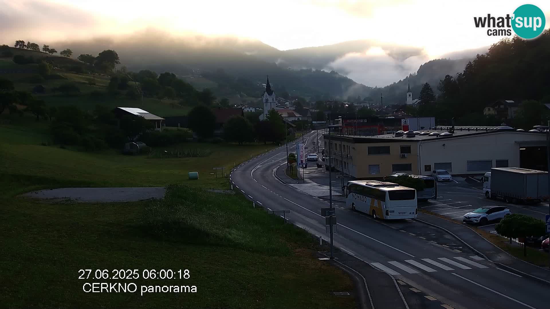 Cerkno city entrance Live Webcam