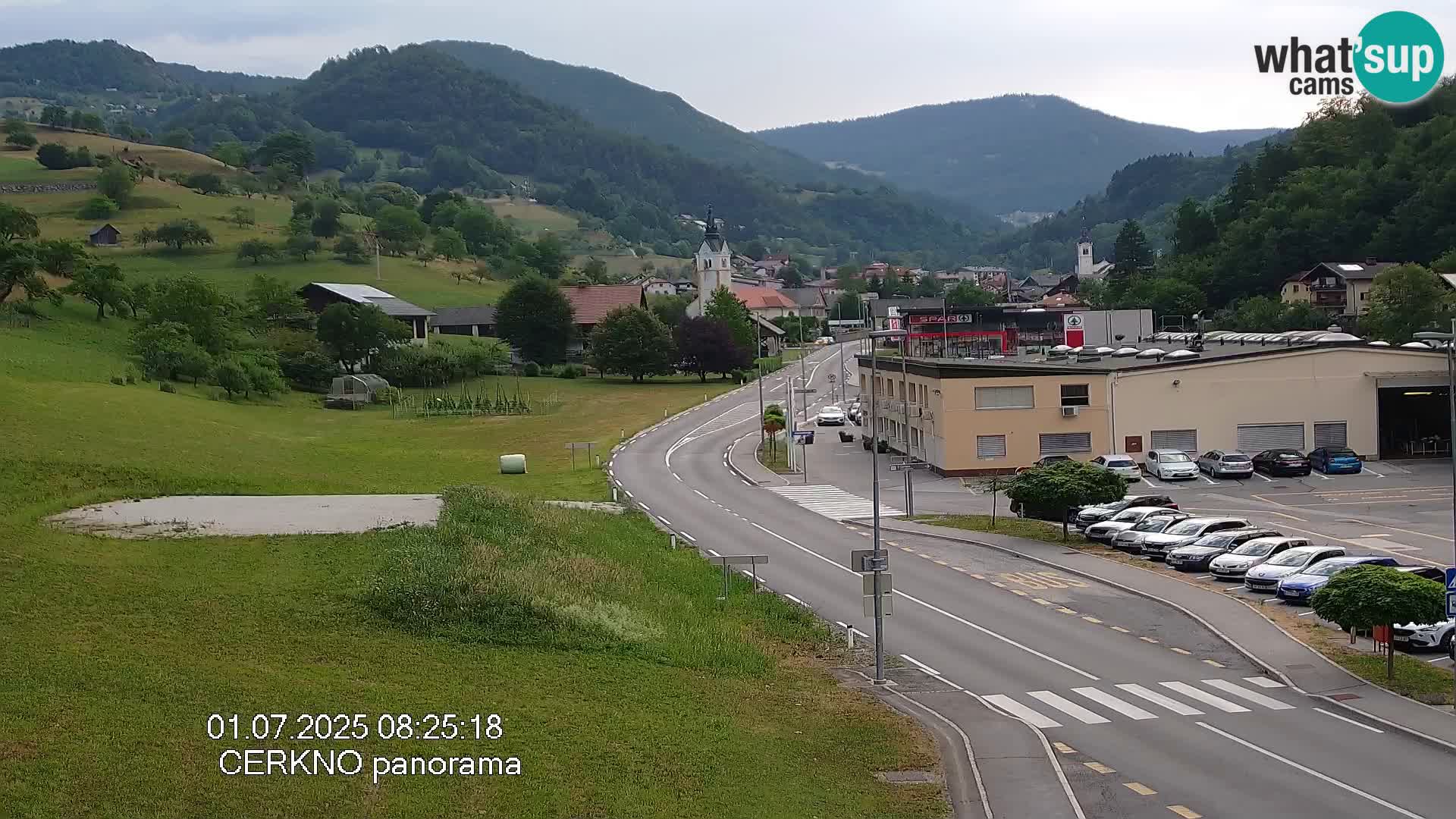 Cerkno city entrance Live Webcam