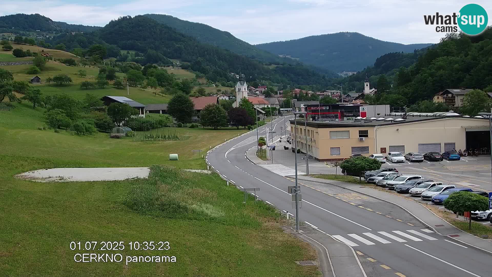 Cerkno city entrance Live Webcam