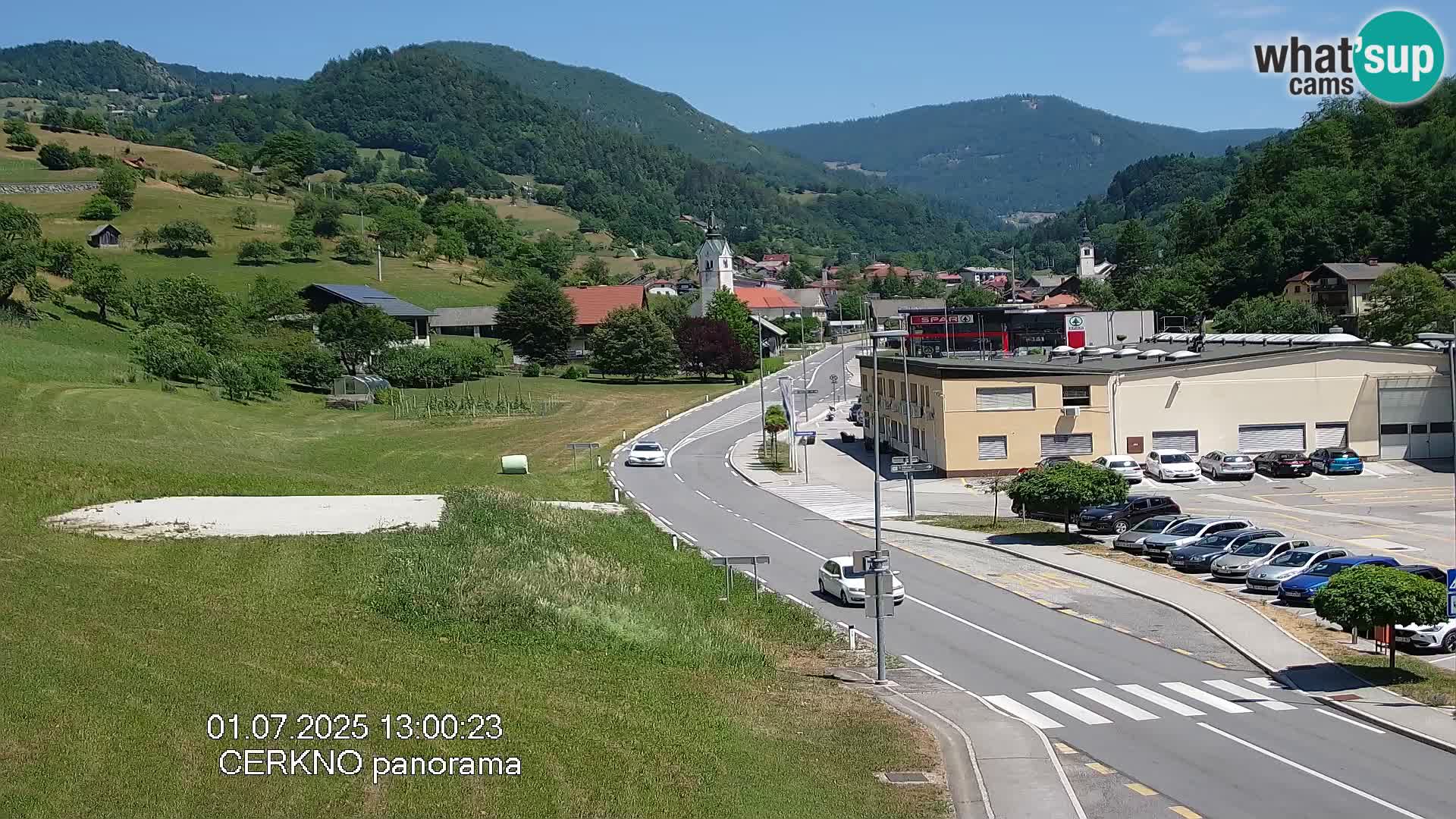 Cerkno city entrance Live Webcam