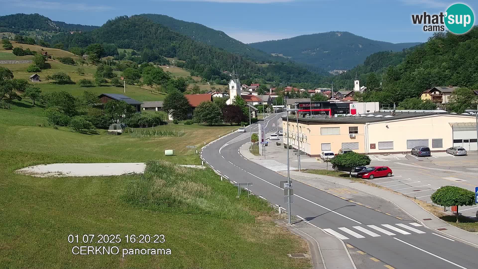 Cerkno entrada a la ciudad Webcam en vivo