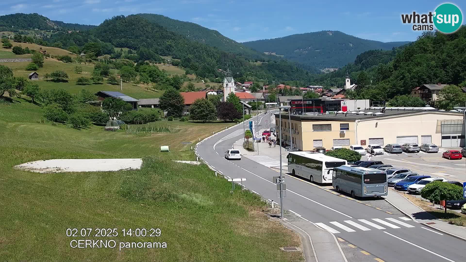 Cerkno entrada a la ciudad Webcam en vivo