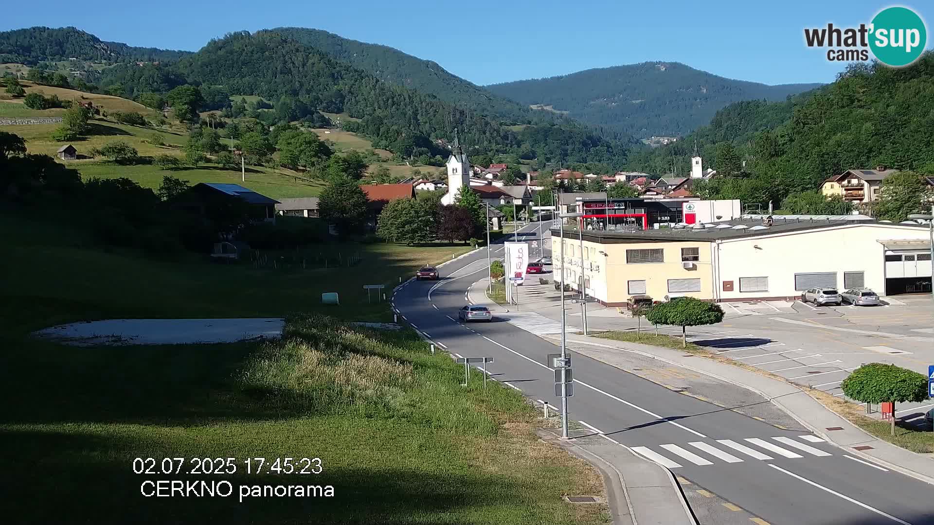 Cerkno city entrance Live Webcam
