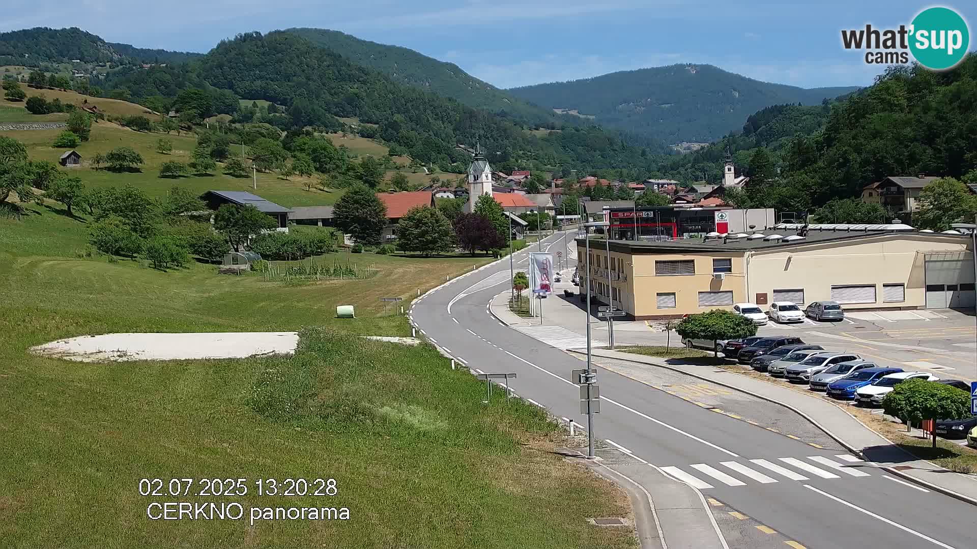 Webcam en direct – Entrée de la ville de Cerkno