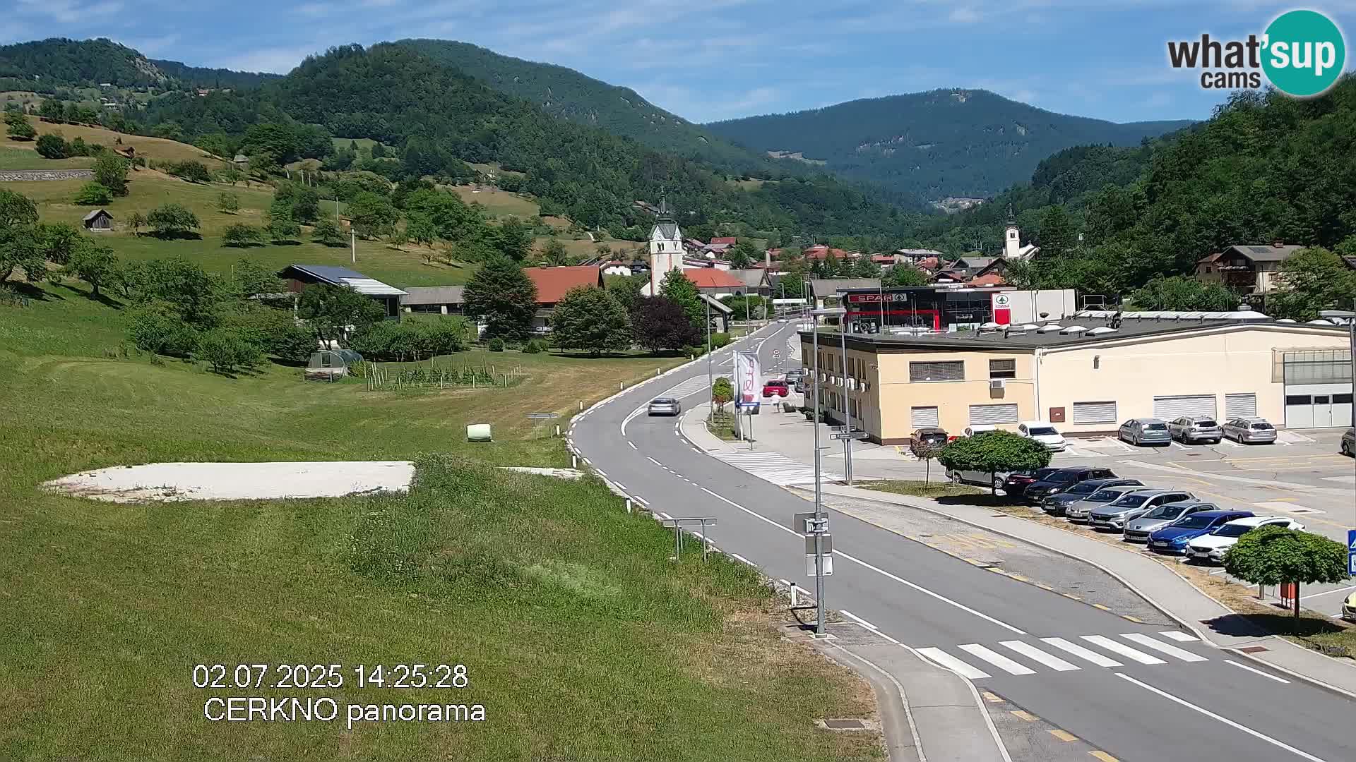 Cerkno city entrance Live Webcam