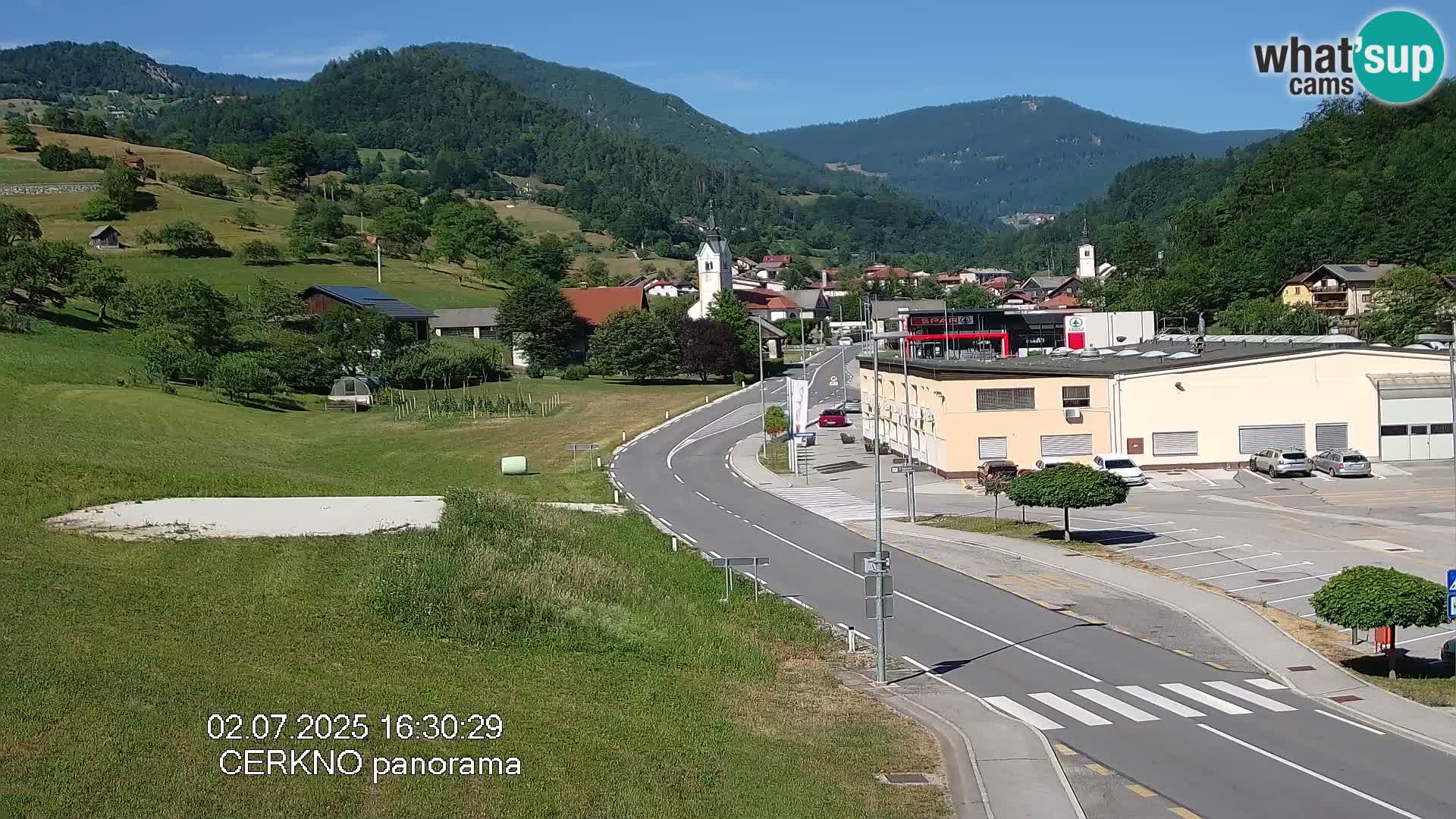 Cerkno city entrance Live Webcam