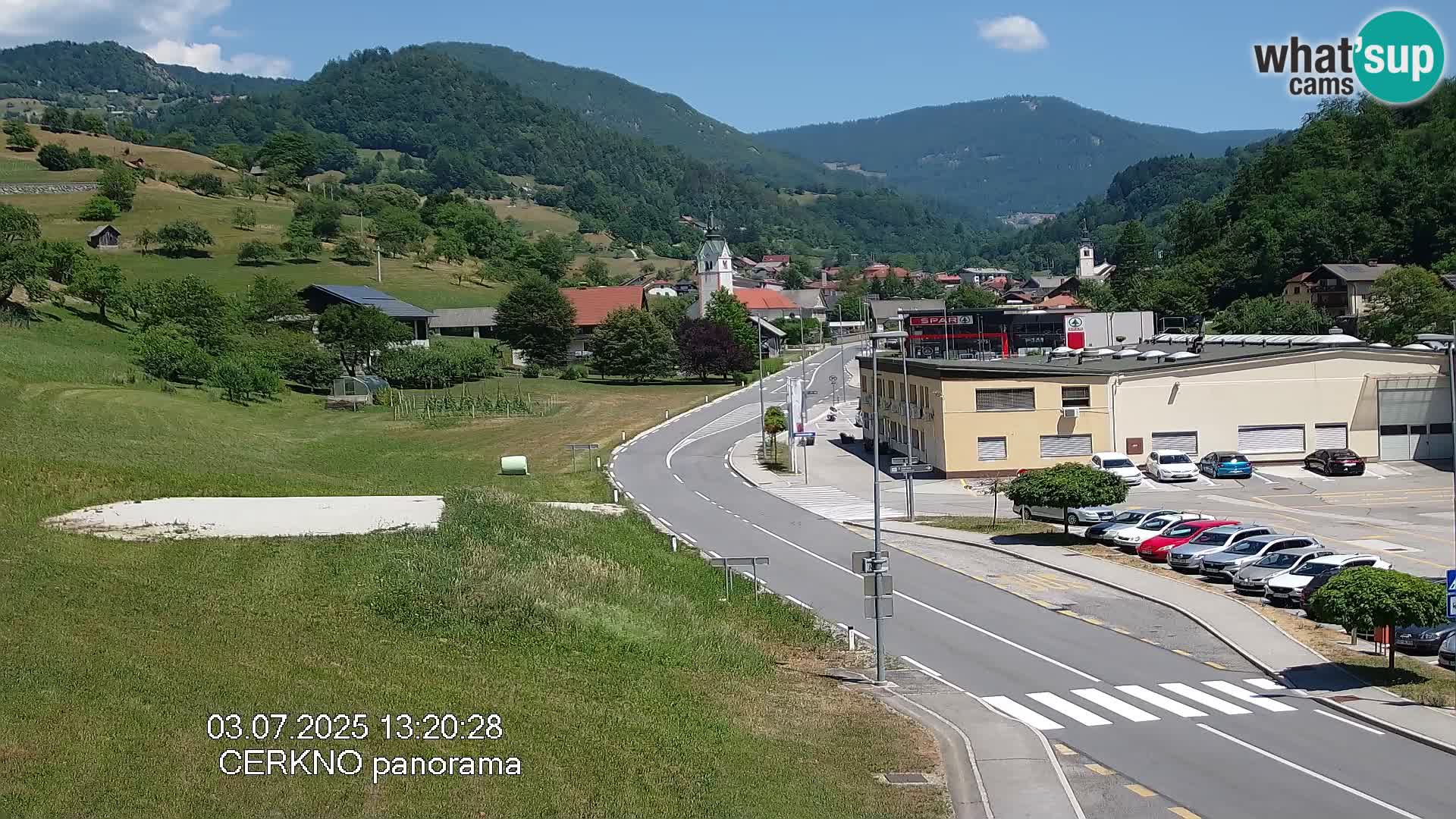 Cerkno city entrance Live Webcam