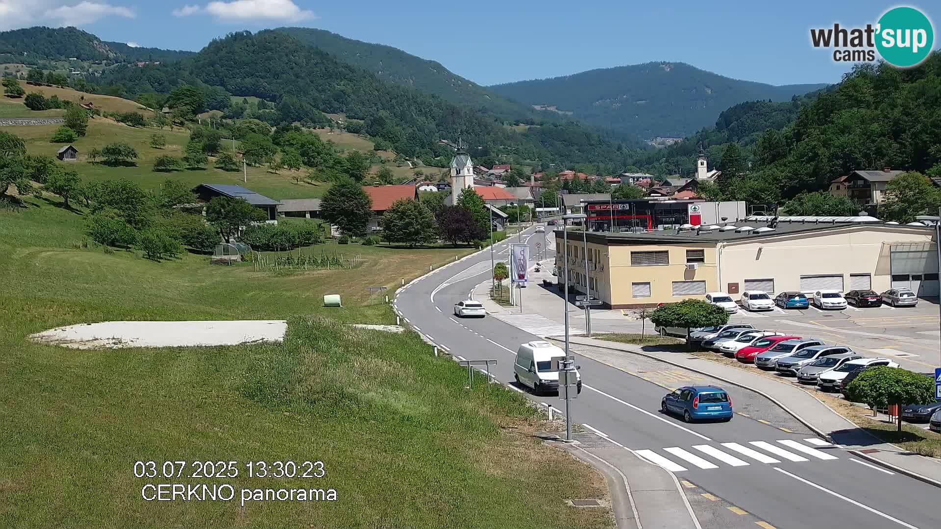 Cerkno entrada a la ciudad Webcam en vivo