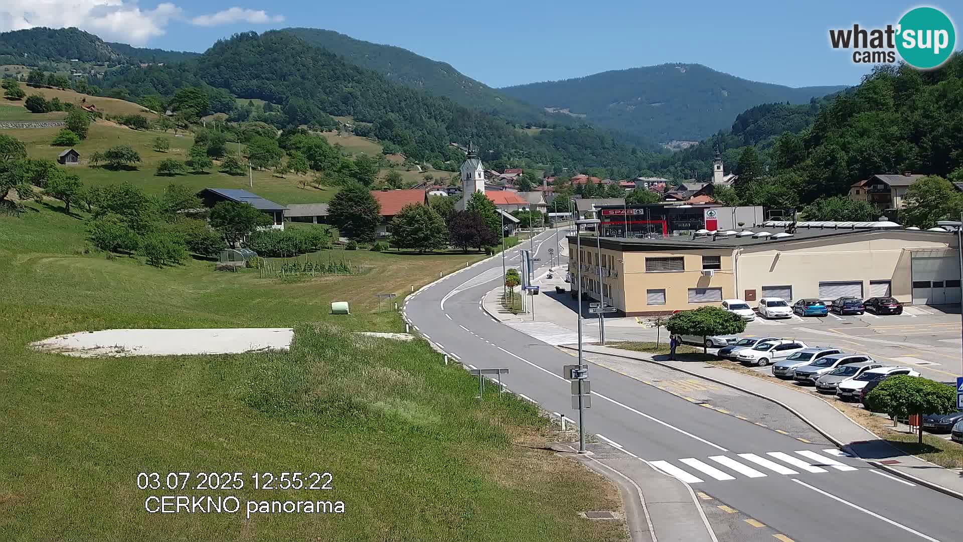 Cerkno city entrance Live Webcam
