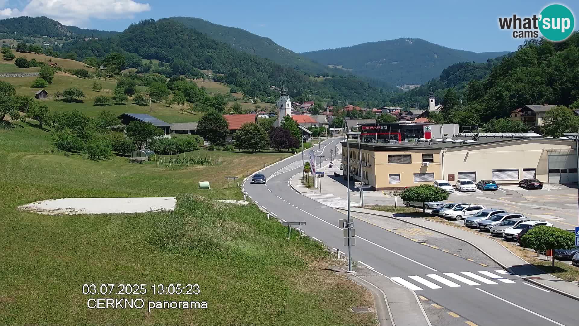Webcam en direct – Entrée de la ville de Cerkno