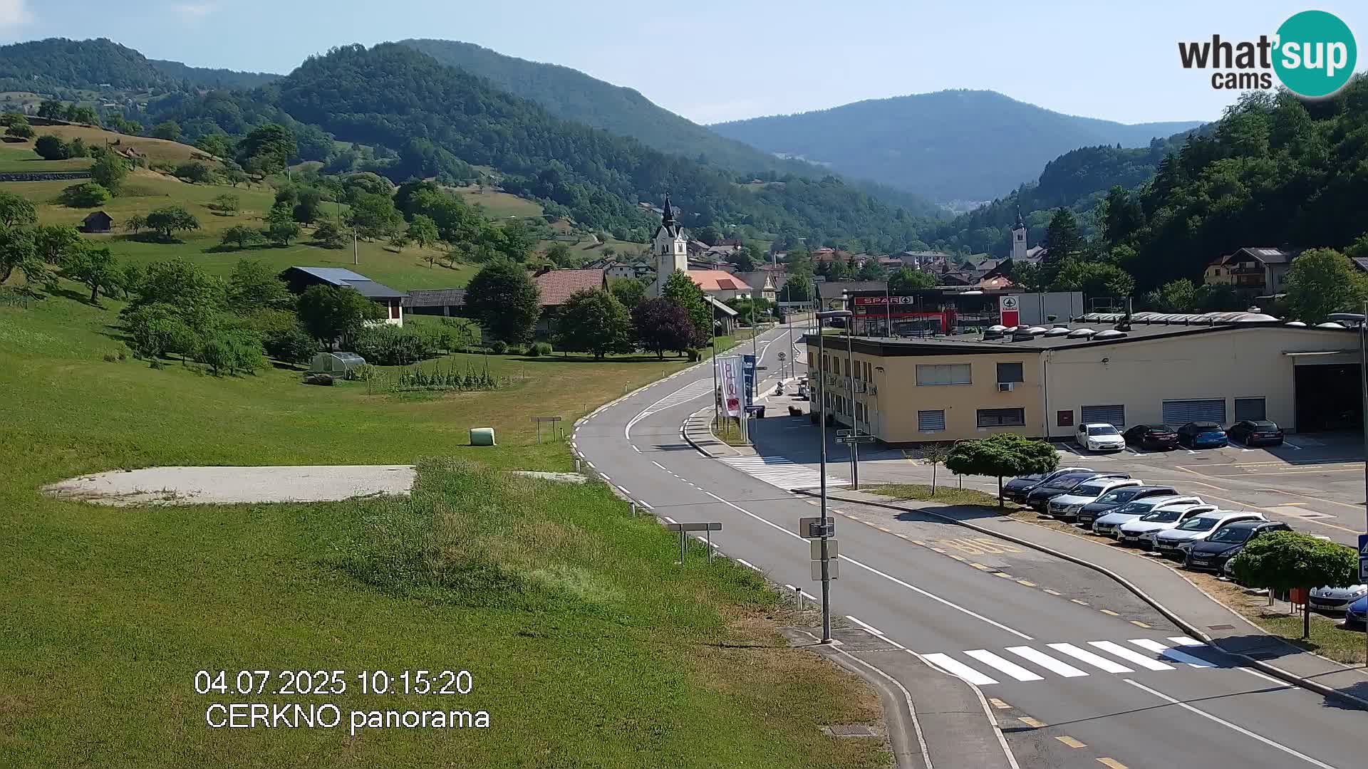 Cerkno city entrance Live Webcam