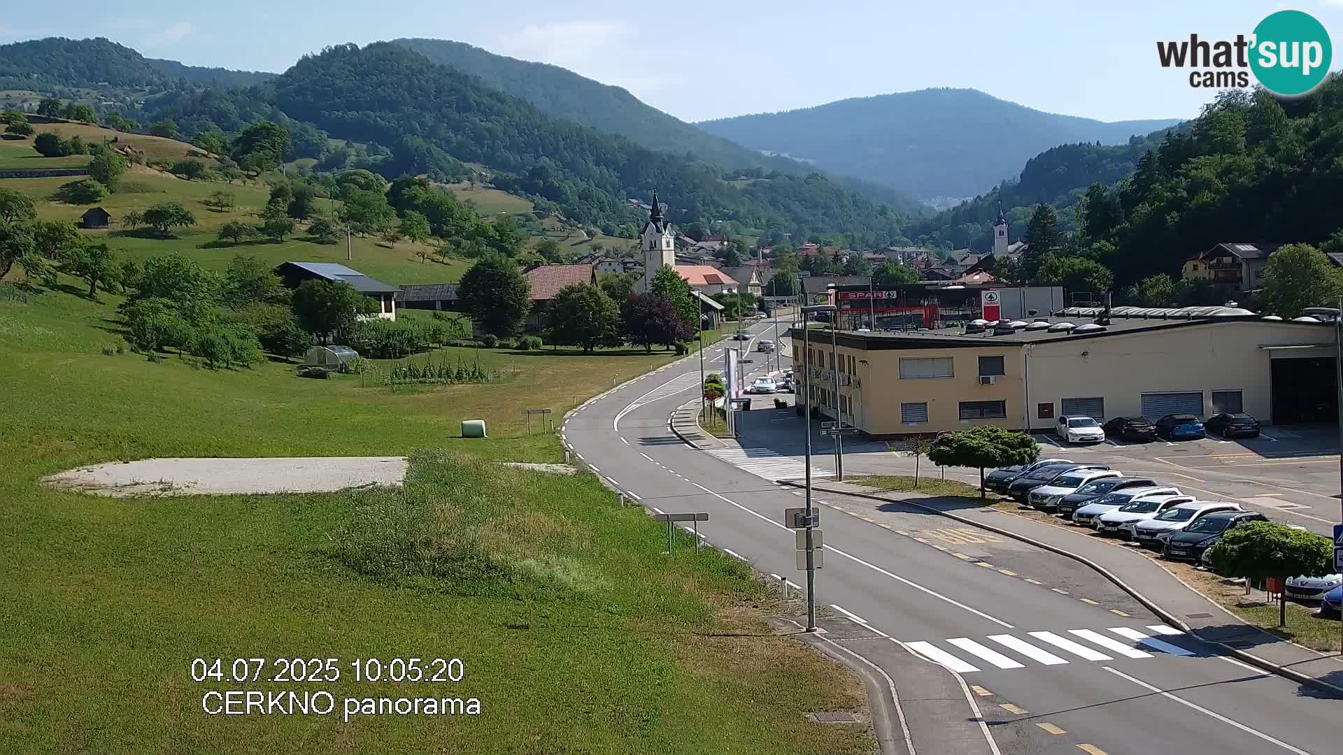 Webcam en direct – Entrée de la ville de Cerkno