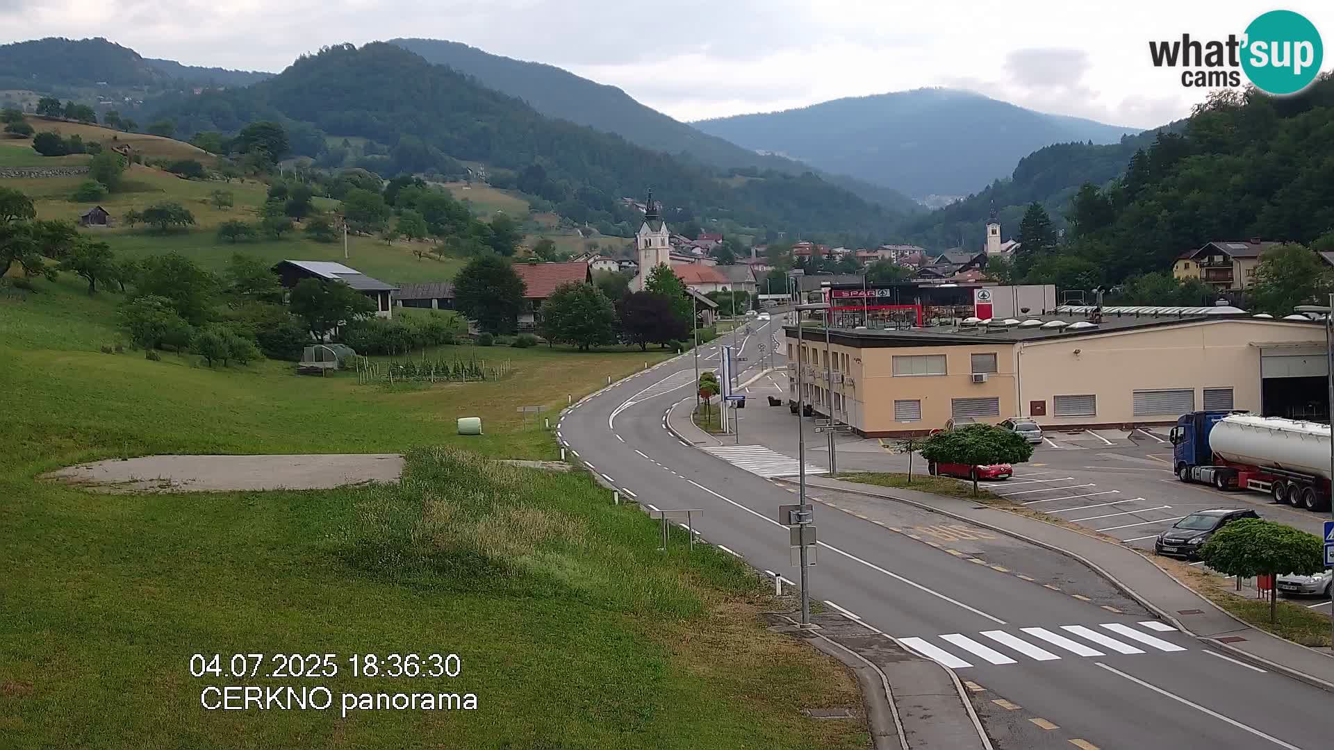 Cerkno city entrance Live Webcam