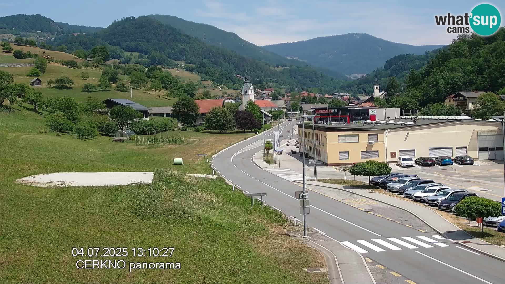Webcam en direct – Entrée de la ville de Cerkno