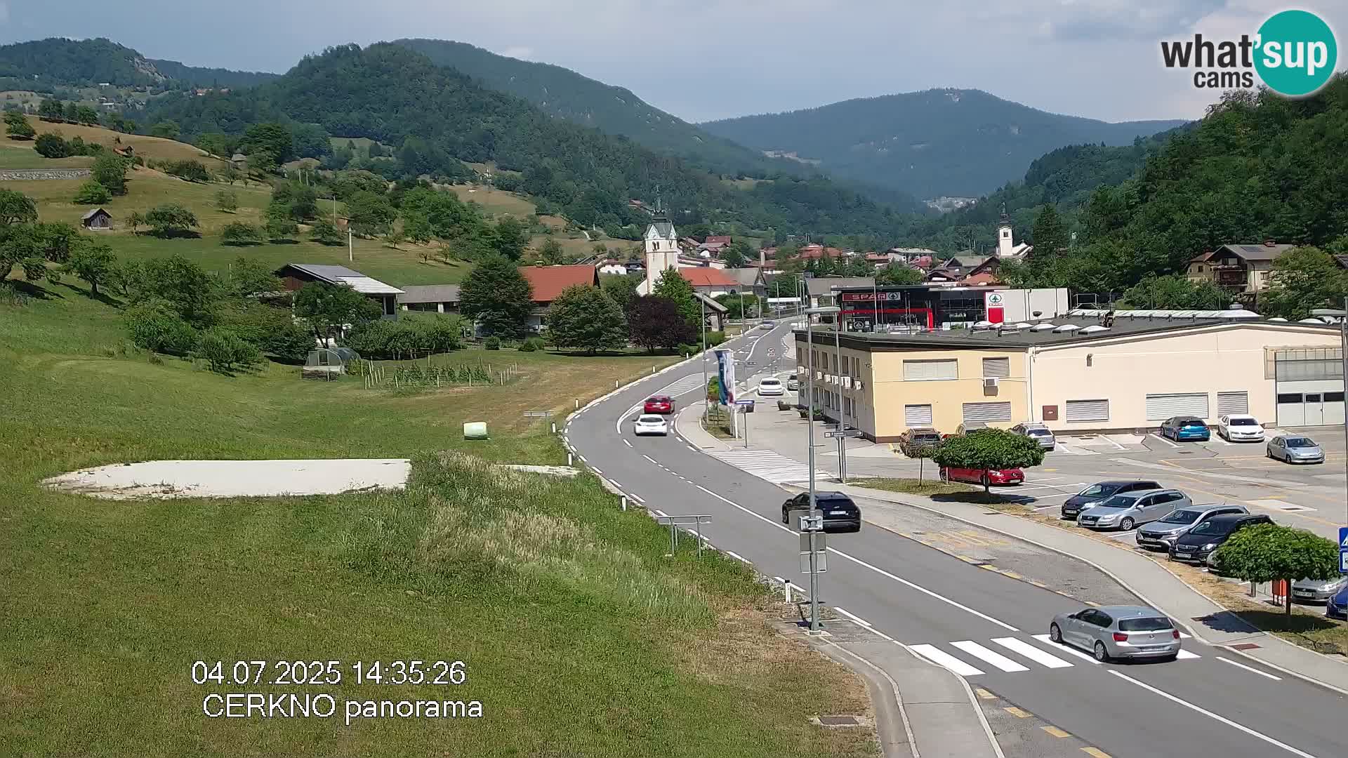 Cerkno city entrance Live Webcam