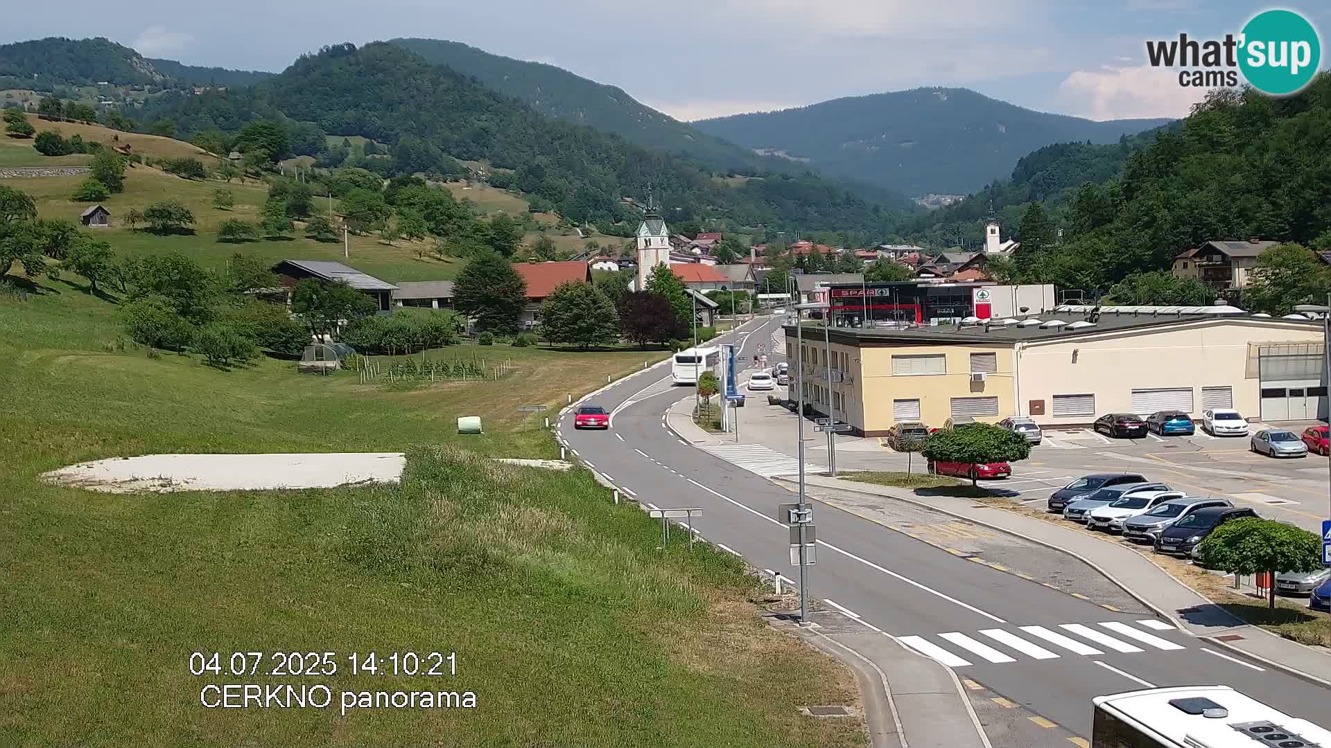 Cerkno entrada a la ciudad Webcam en vivo