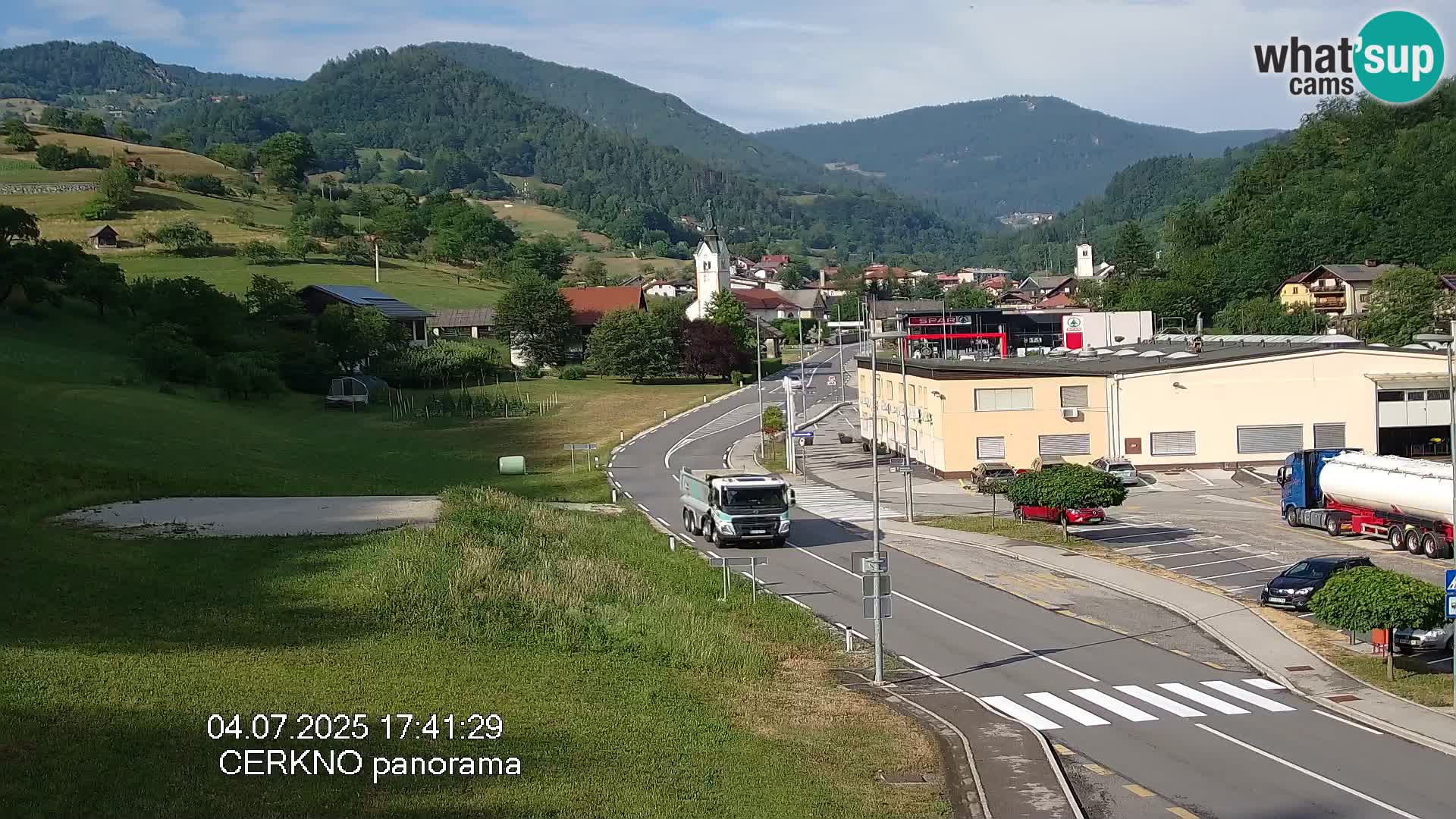 Cerkno city entrance Live Webcam