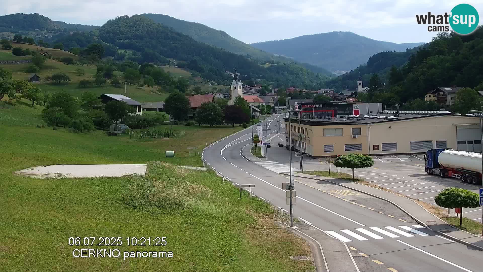 Cerkno city entrance Live Webcam