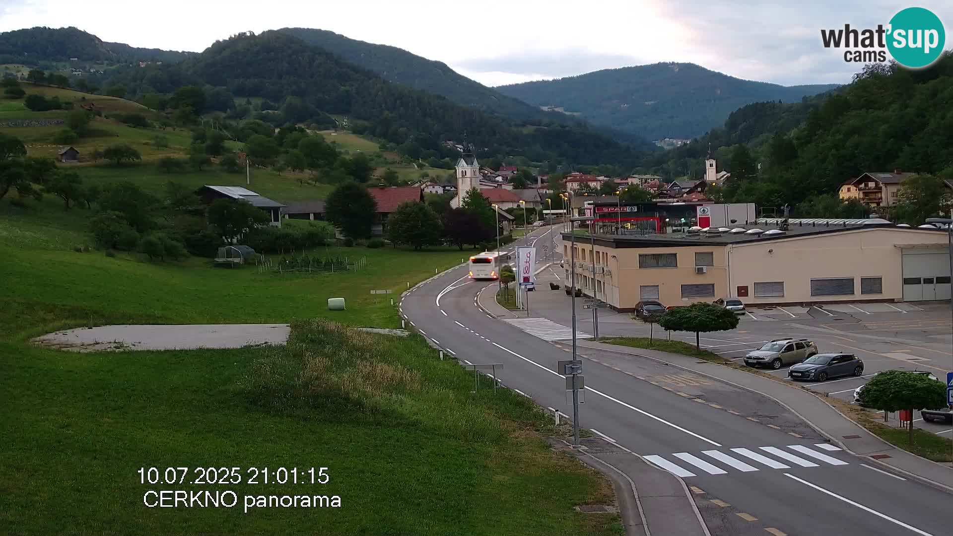 Cerkno city entrance Live Webcam