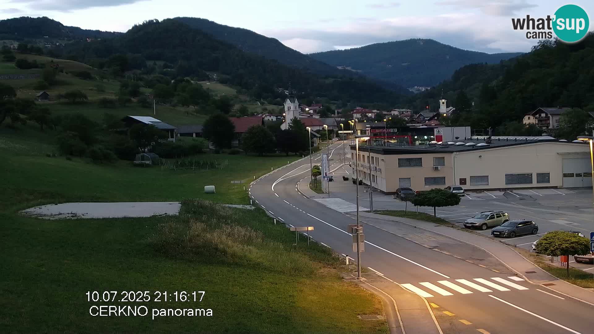 Cerkno city entrance Live Webcam