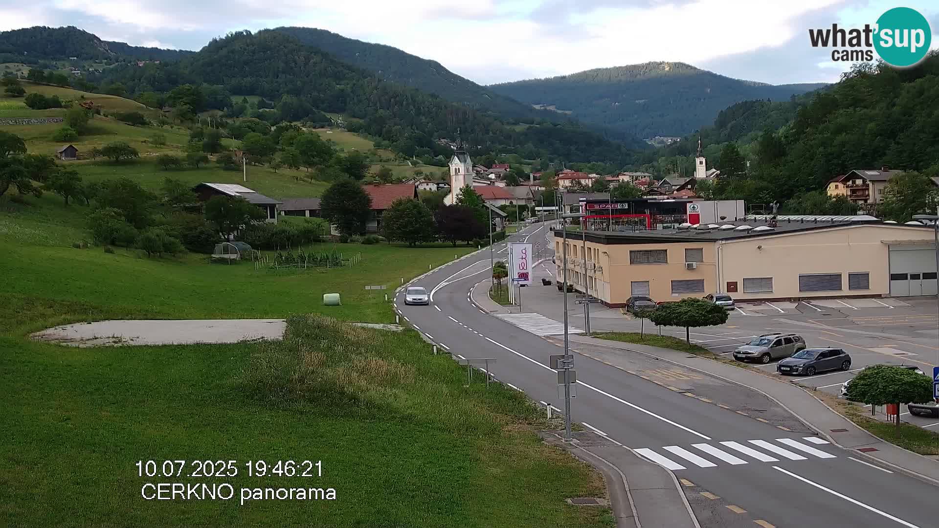 Cerkno city entrance Live Webcam