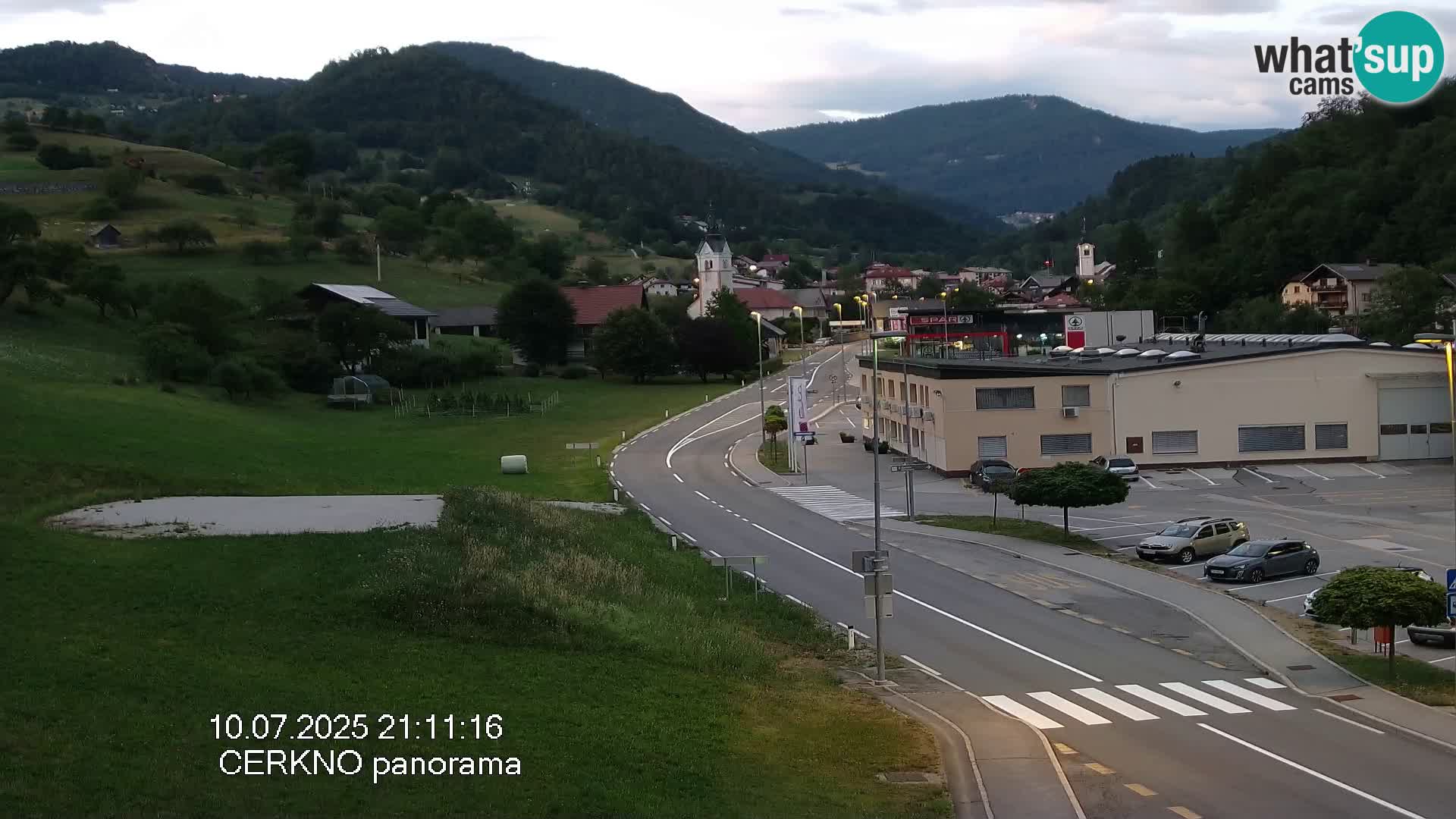 Cerkno city entrance Live Webcam