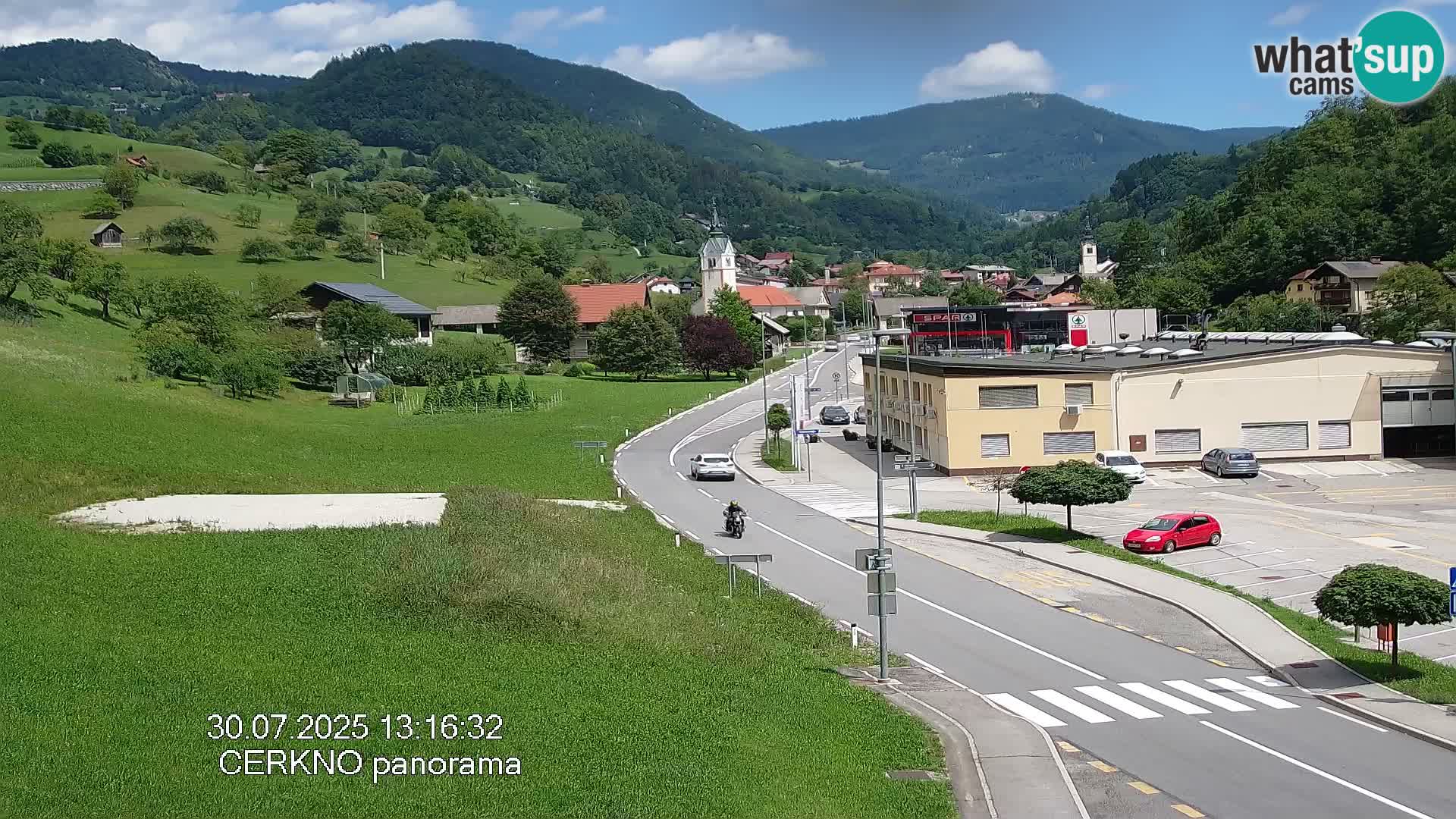 Cerkno entrada a la ciudad Webcam en vivo