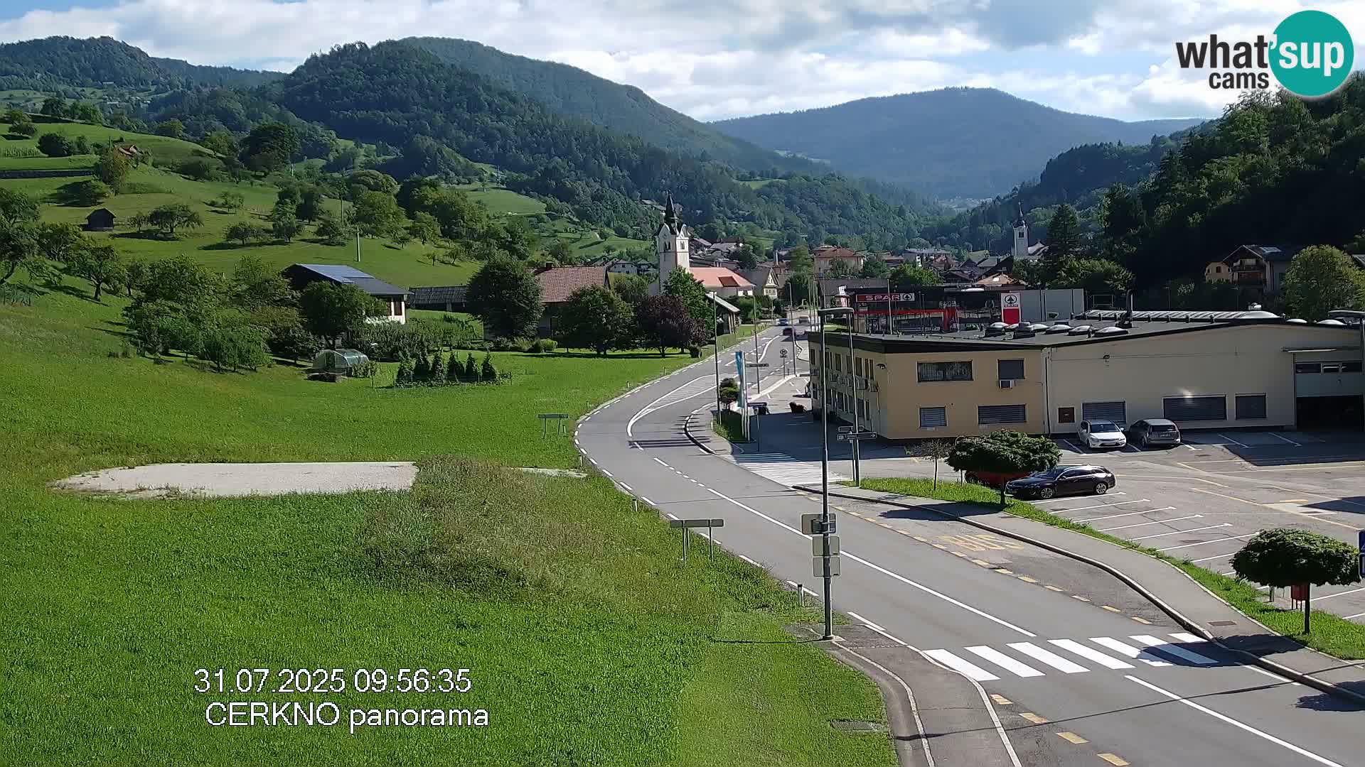 Cerkno entrada a la ciudad Webcam en vivo