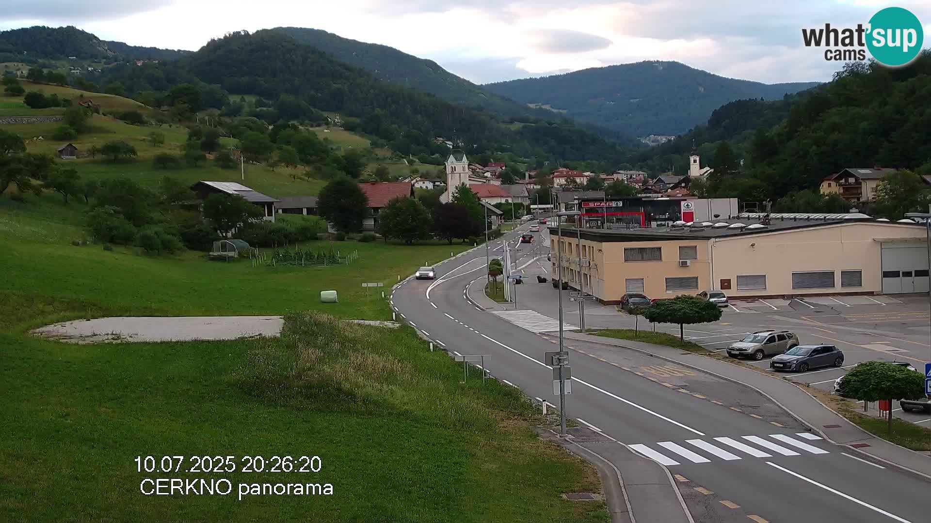 Webcam en direct – Entrée de la ville de Cerkno