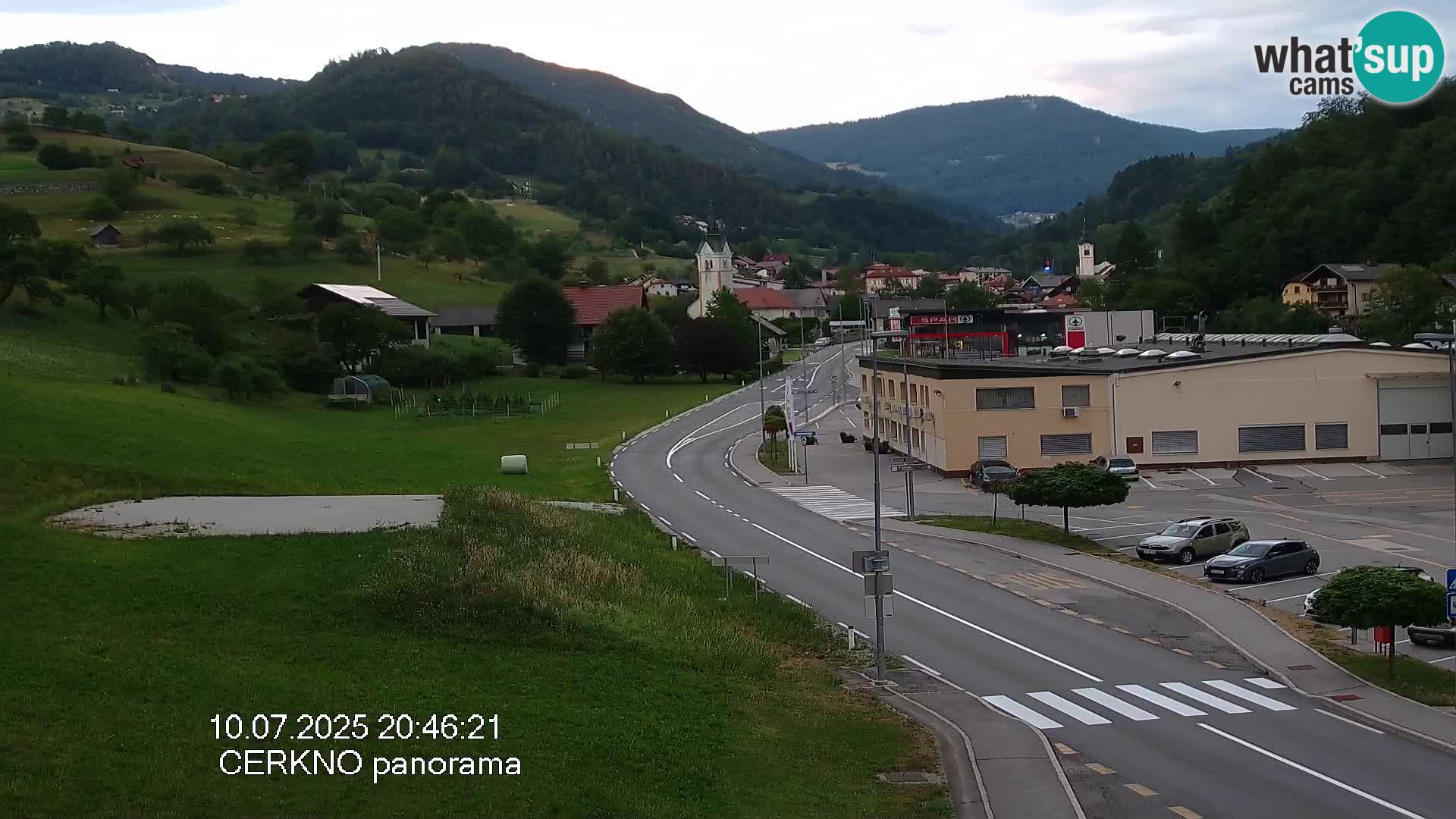 Webcam en direct – Entrée de la ville de Cerkno