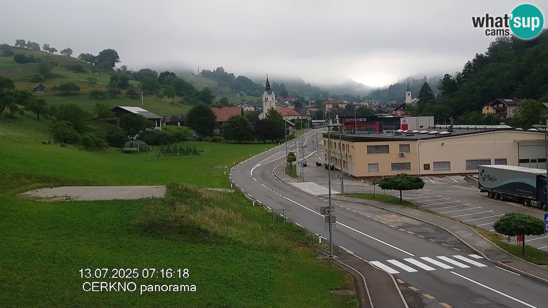 Cerkno city entrance Live Webcam